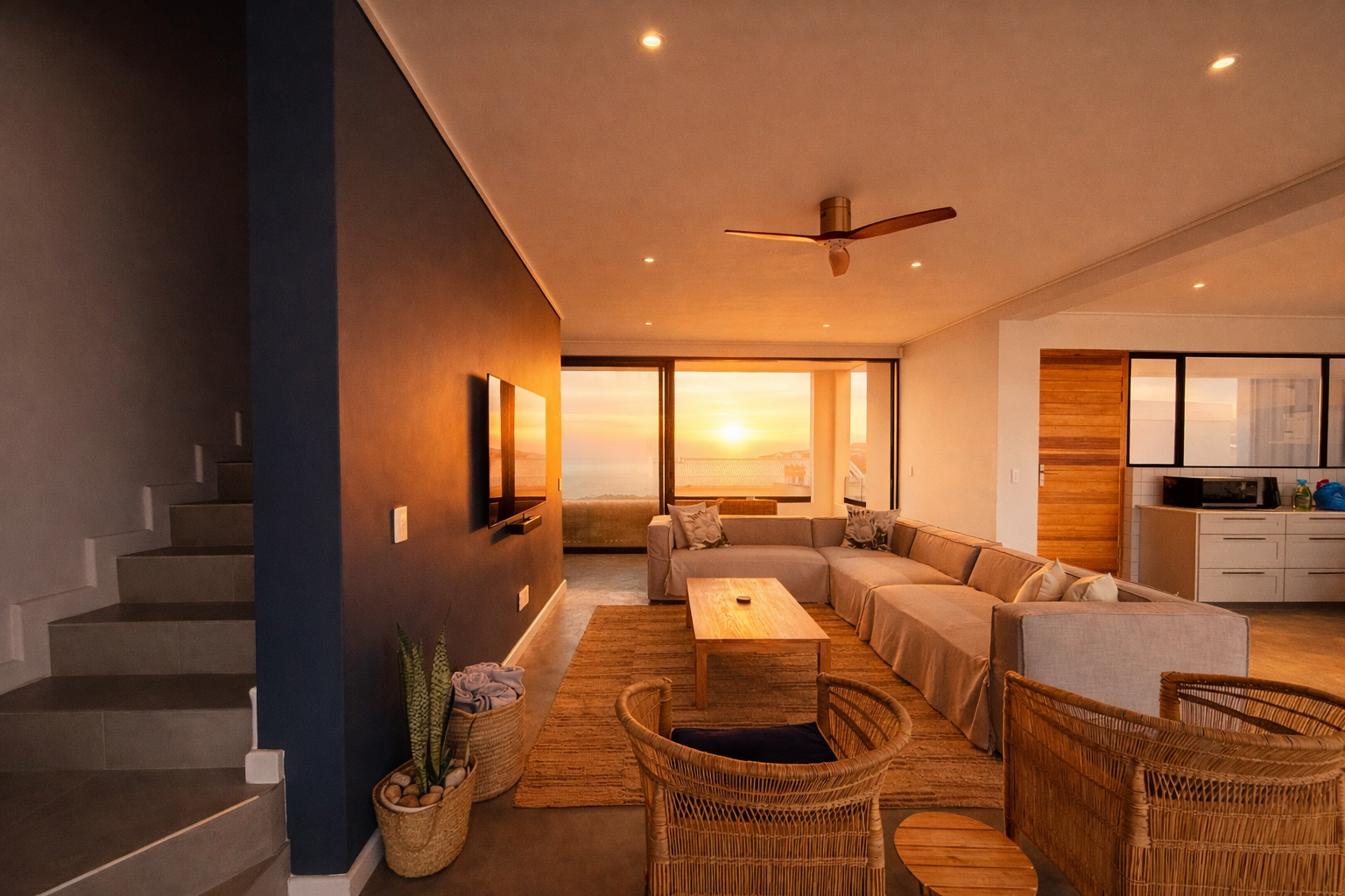 Kalaya Ridge Villa Struisbaai Living room tv.png