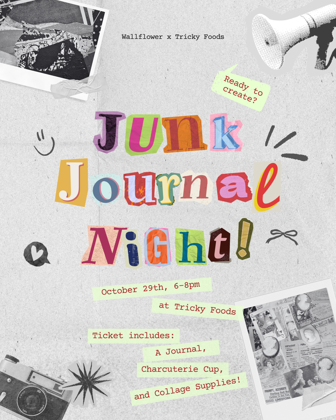 Junk Journal Night (October 29th, 6-8pm)