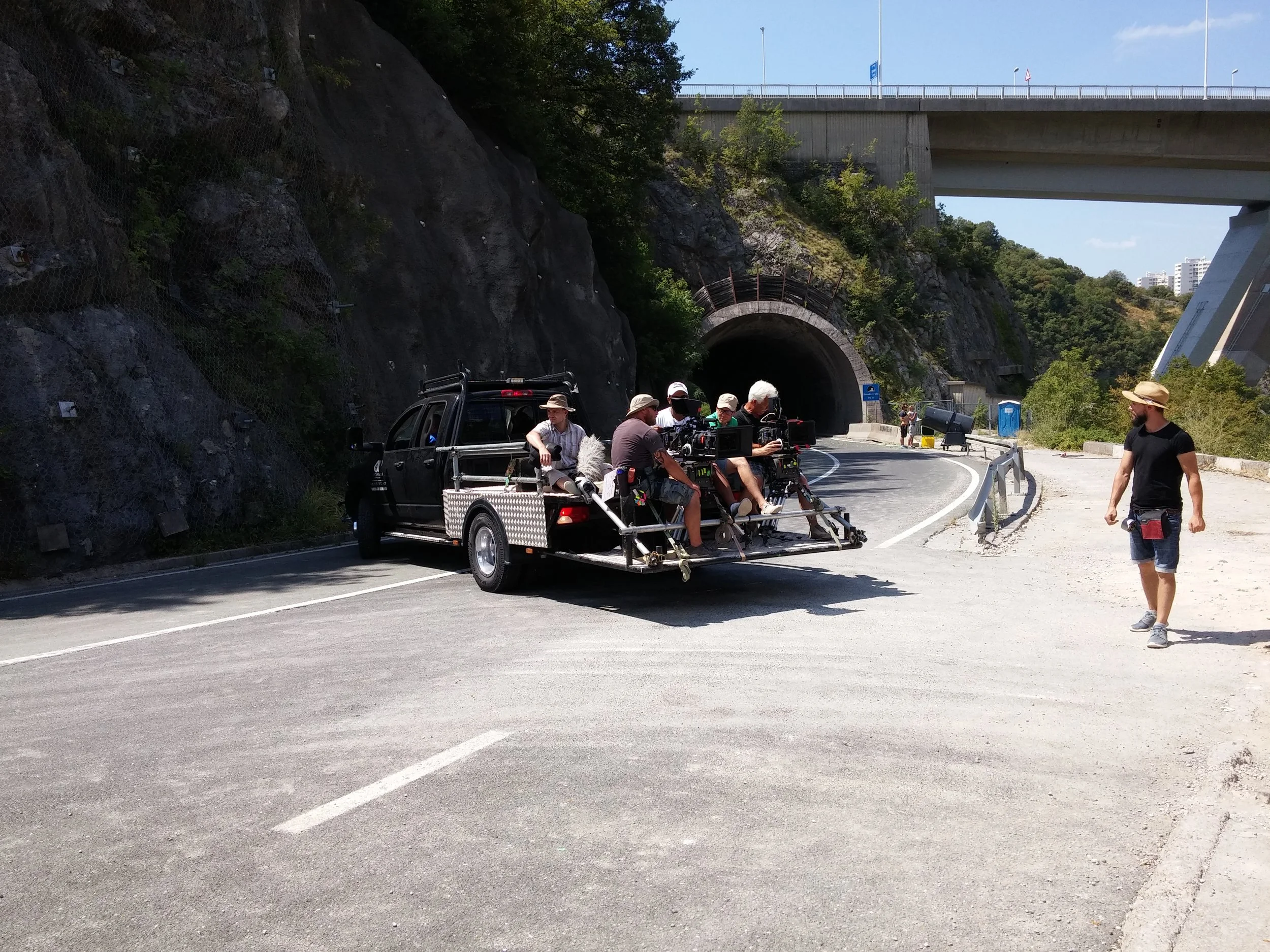 Behind the scenes of "The Freezer," a feature film action comedy shot in Croatia – ViEdo - video production, on-ground filming, drone aerials, and location management.