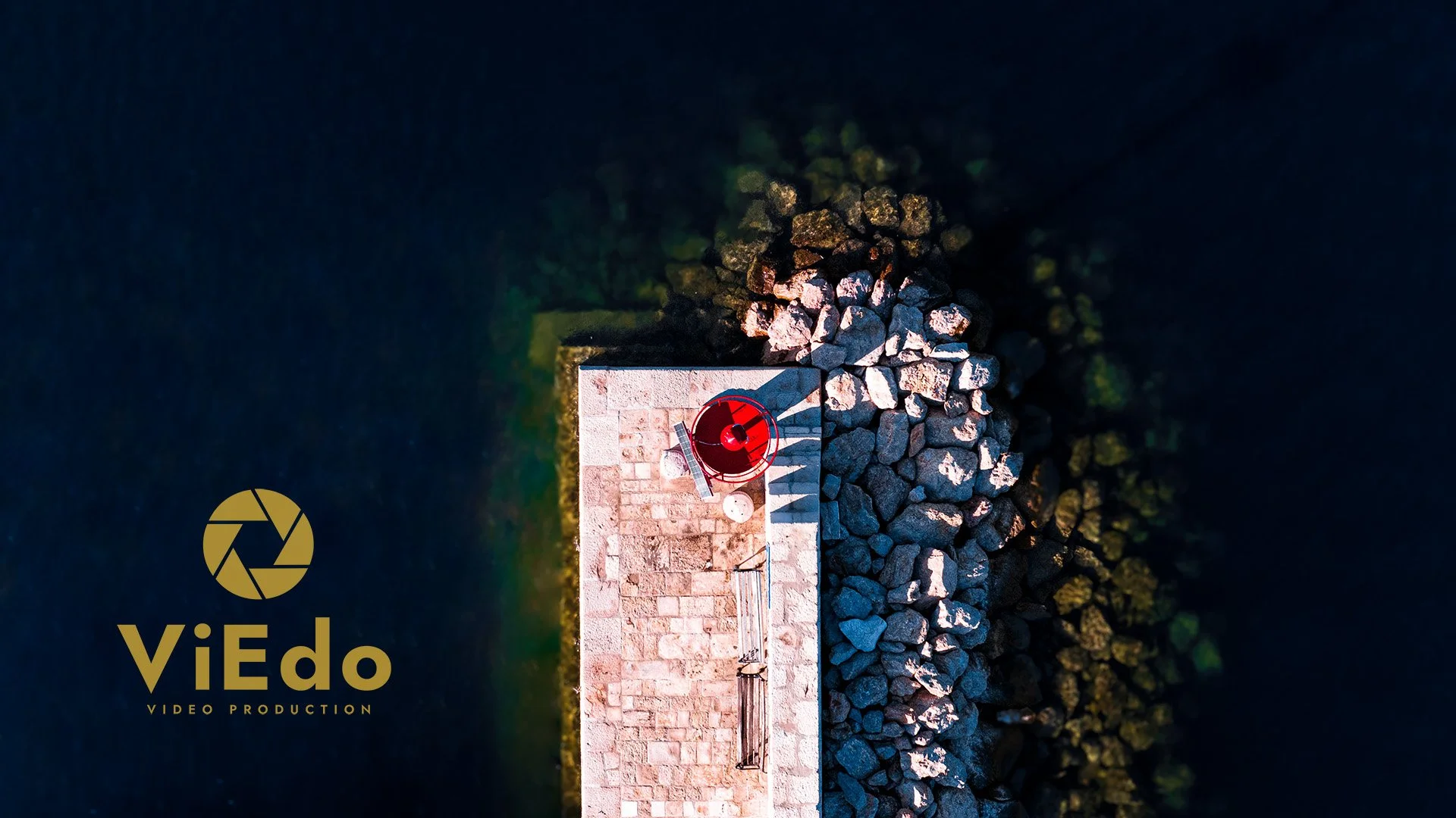 Upcoming ViEdo project at Vinjerac lighthouse – scenic coastal location, aerial filming, drone cinematography, and location management in Croatia.