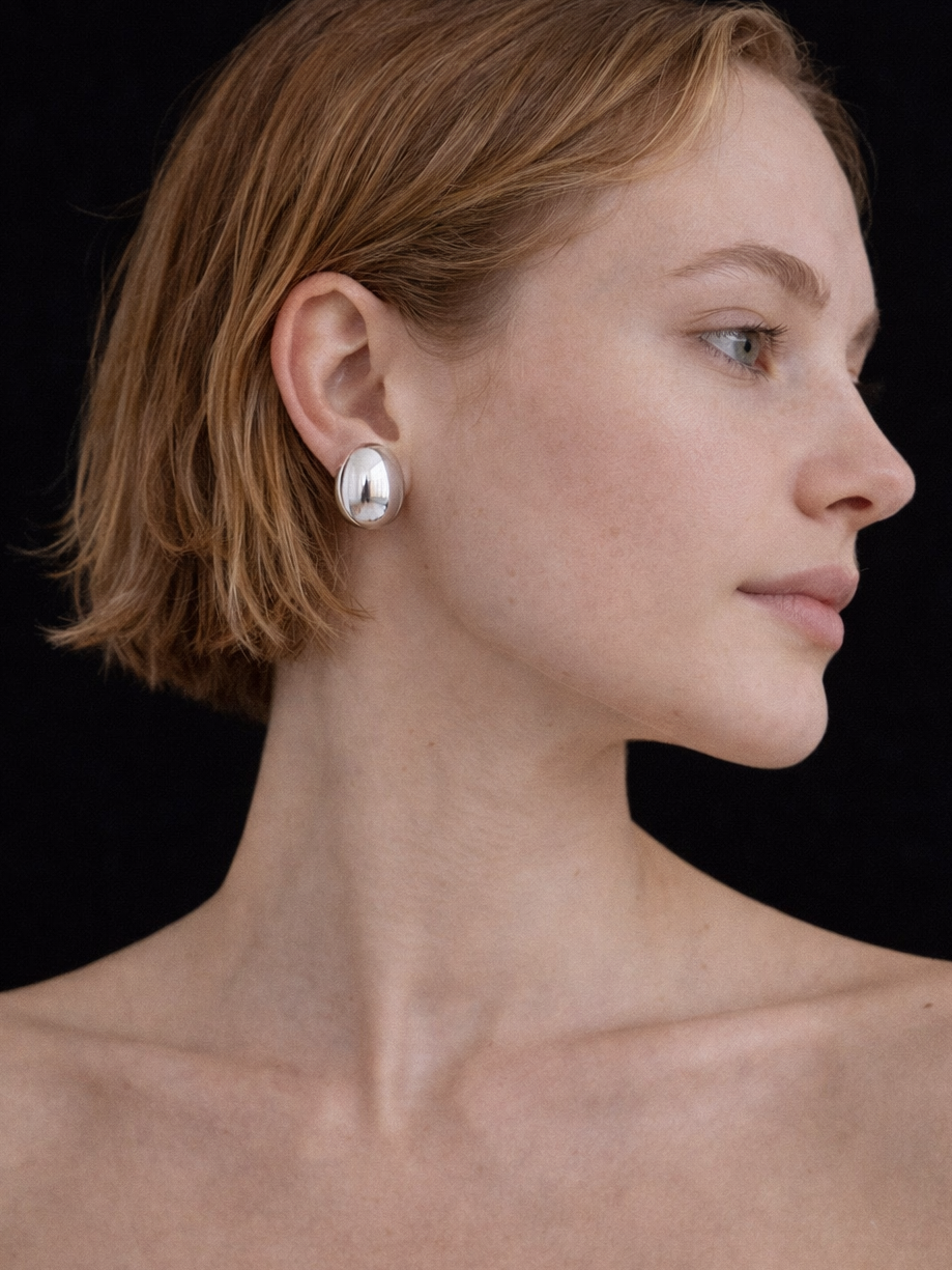 EGG SHELL EARRING LARGE