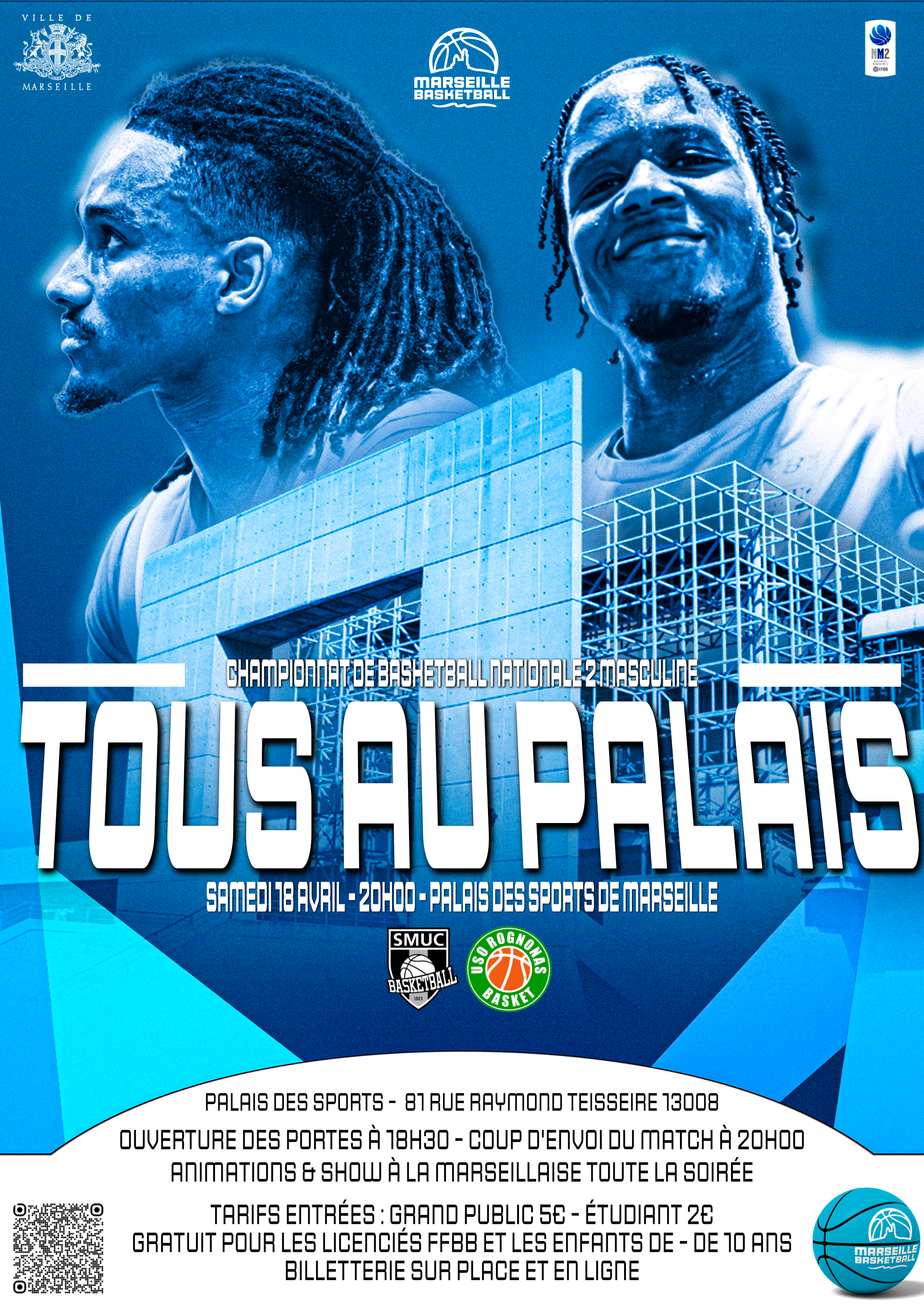 🏀 Le SMUC Basket fait son entrée au Palais des Sports !