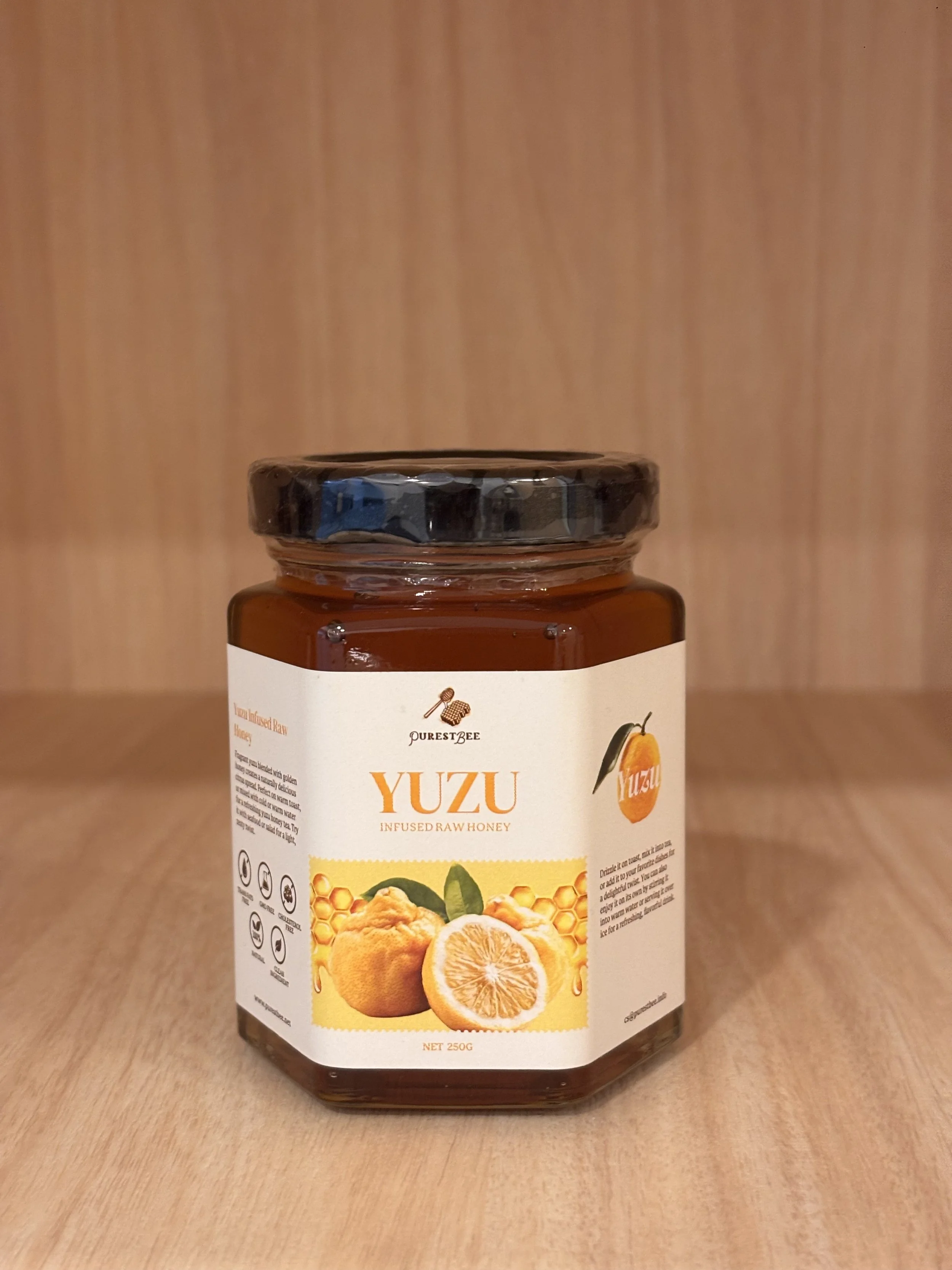 Purest Bee Yuzu Infused Raw Honey 250g