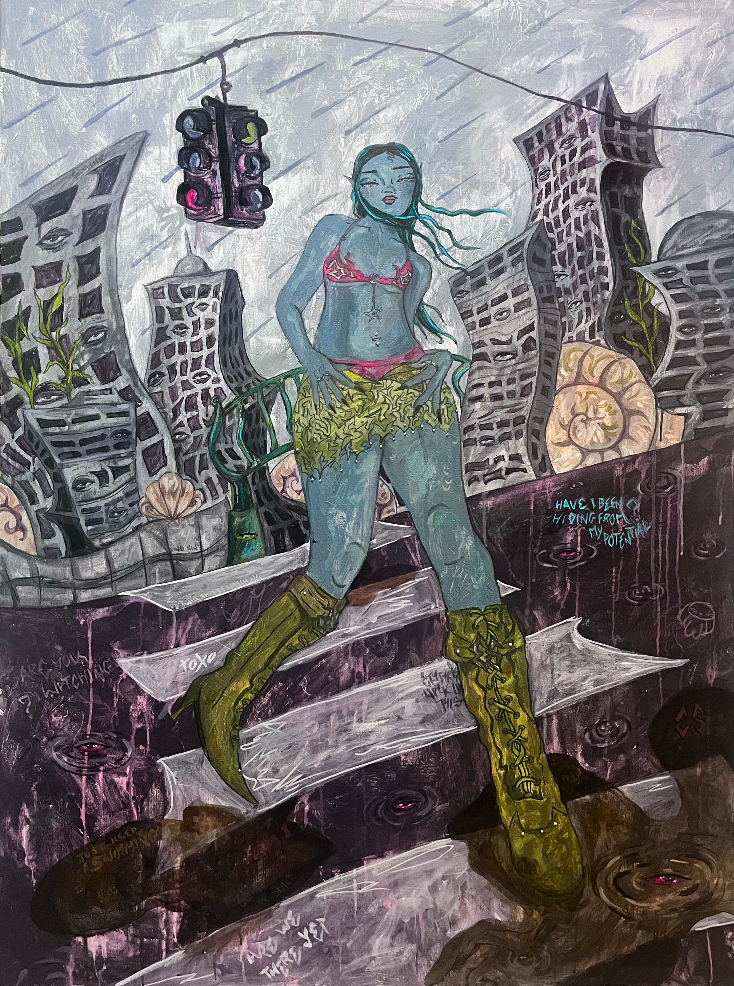 Are You Watching? Acrylic on canvas