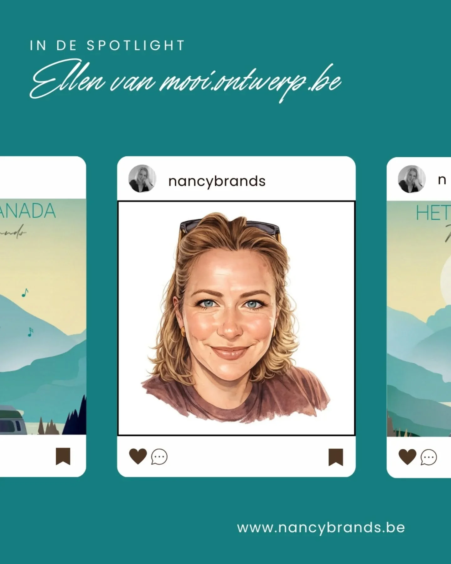 Mijn feelgood &lsquo;Het kan in Canada&rsquo; is genomineerd voor de Literaire Parel. En ook de cover maakt kans op een publieksprijs. Hoog tijd dus om de ontwerper van deze prachtige cover in de spotlight te zetten.

Ellen van&nbsp;@mooi.ontwerp.be&