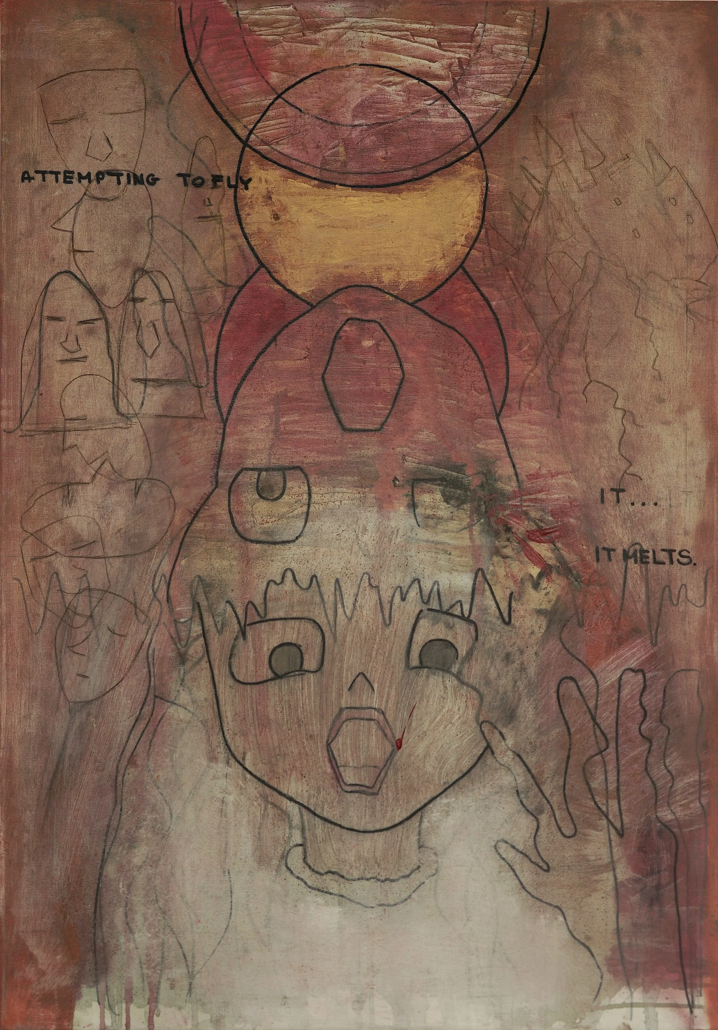 'Untitled 12' (2025) 70x100cm, mixed media on canvas
