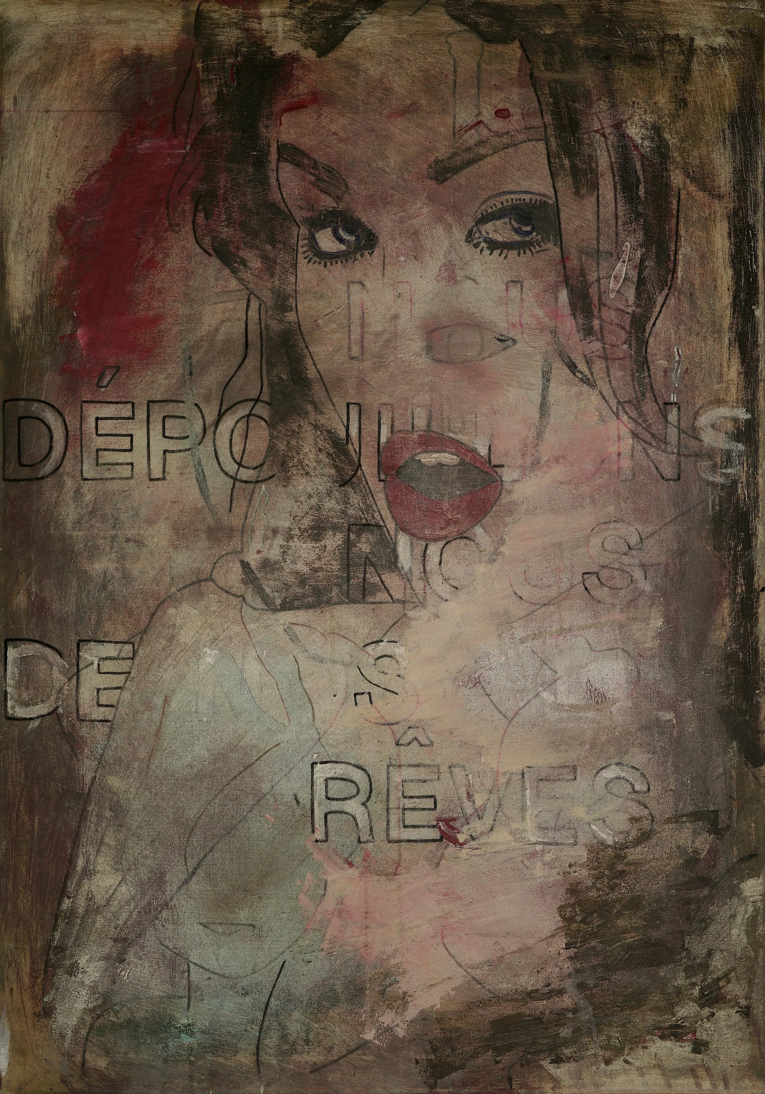 'Untitled 18' (2026) 70x100cm, mixed media on canvas