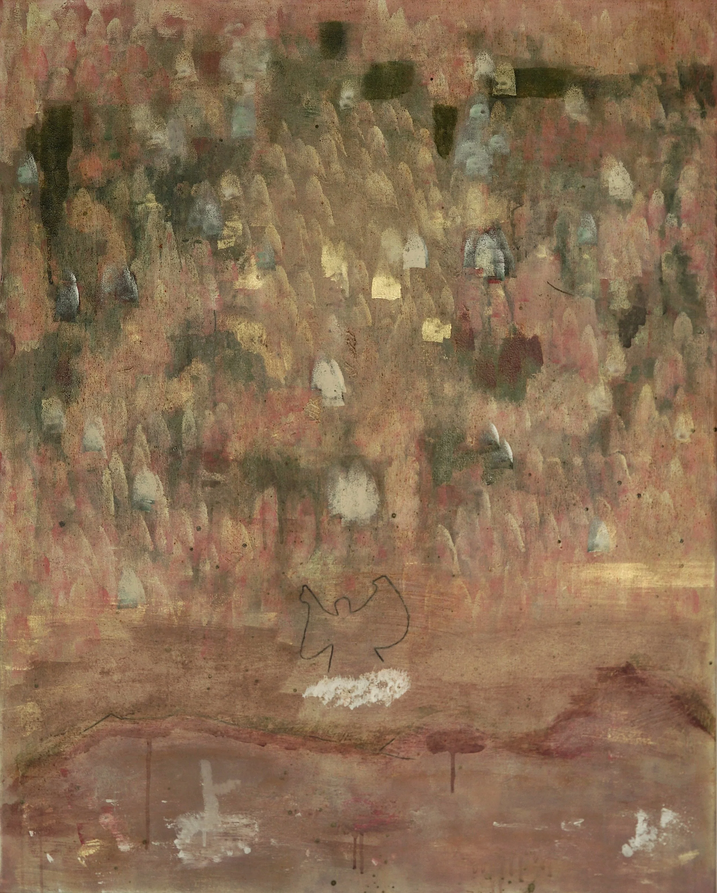 'Untitled 22' (2026) 80x100cm, mixed media on canvas