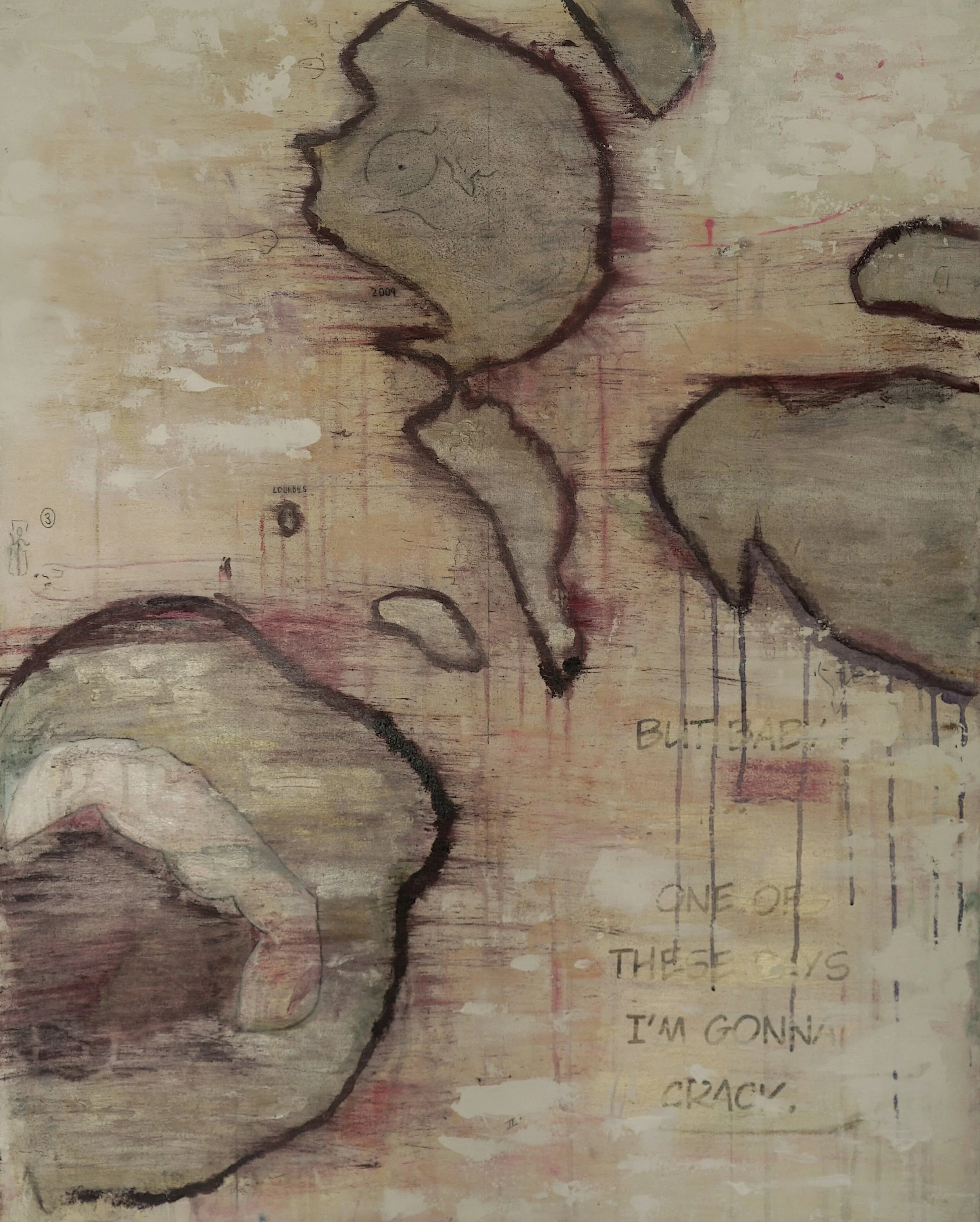 'Untitled 24' (2026) 80x100cm, mixed media on canvas