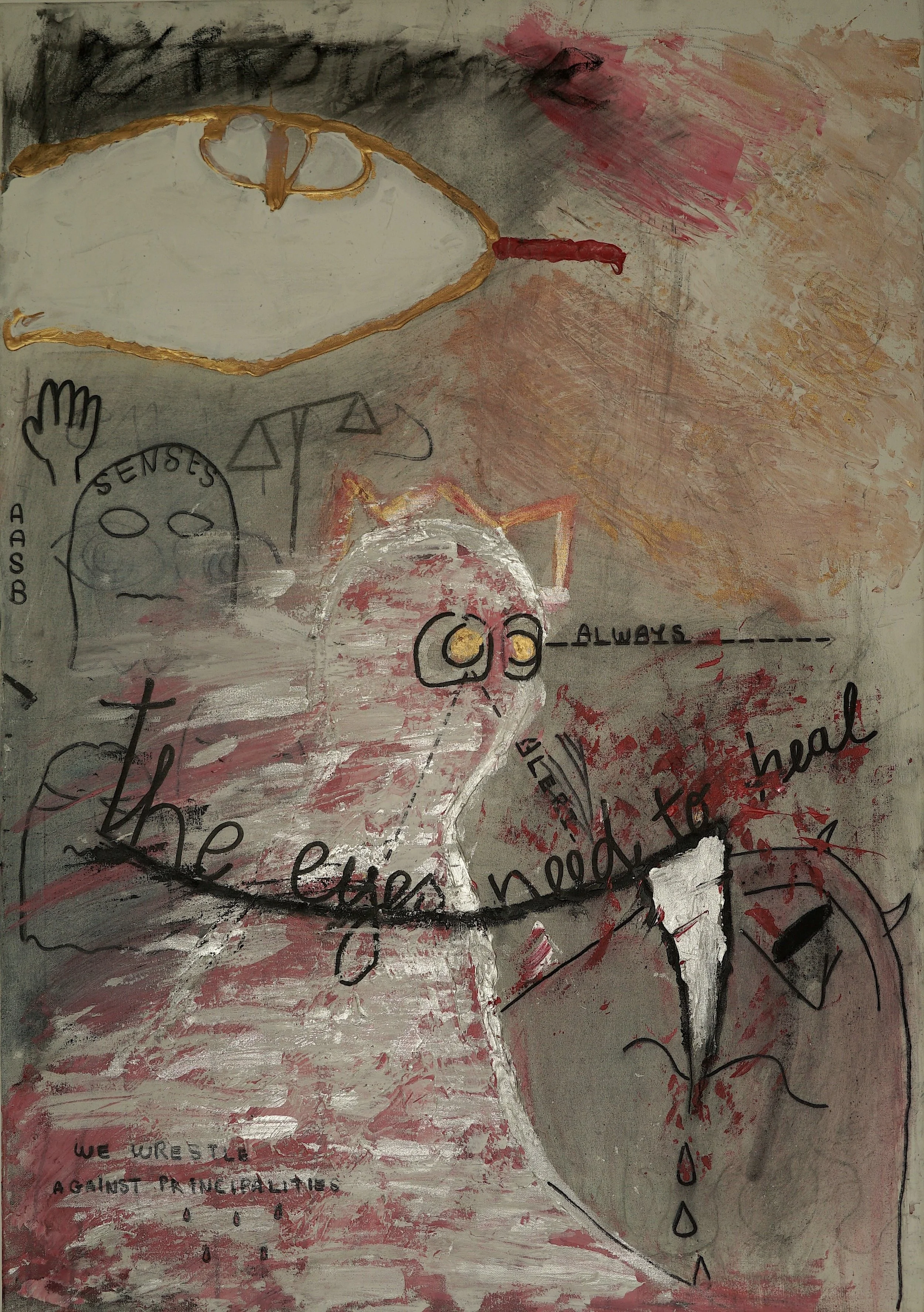 'Untitled 9' (2025) 70x100cm, mixed media on canvas