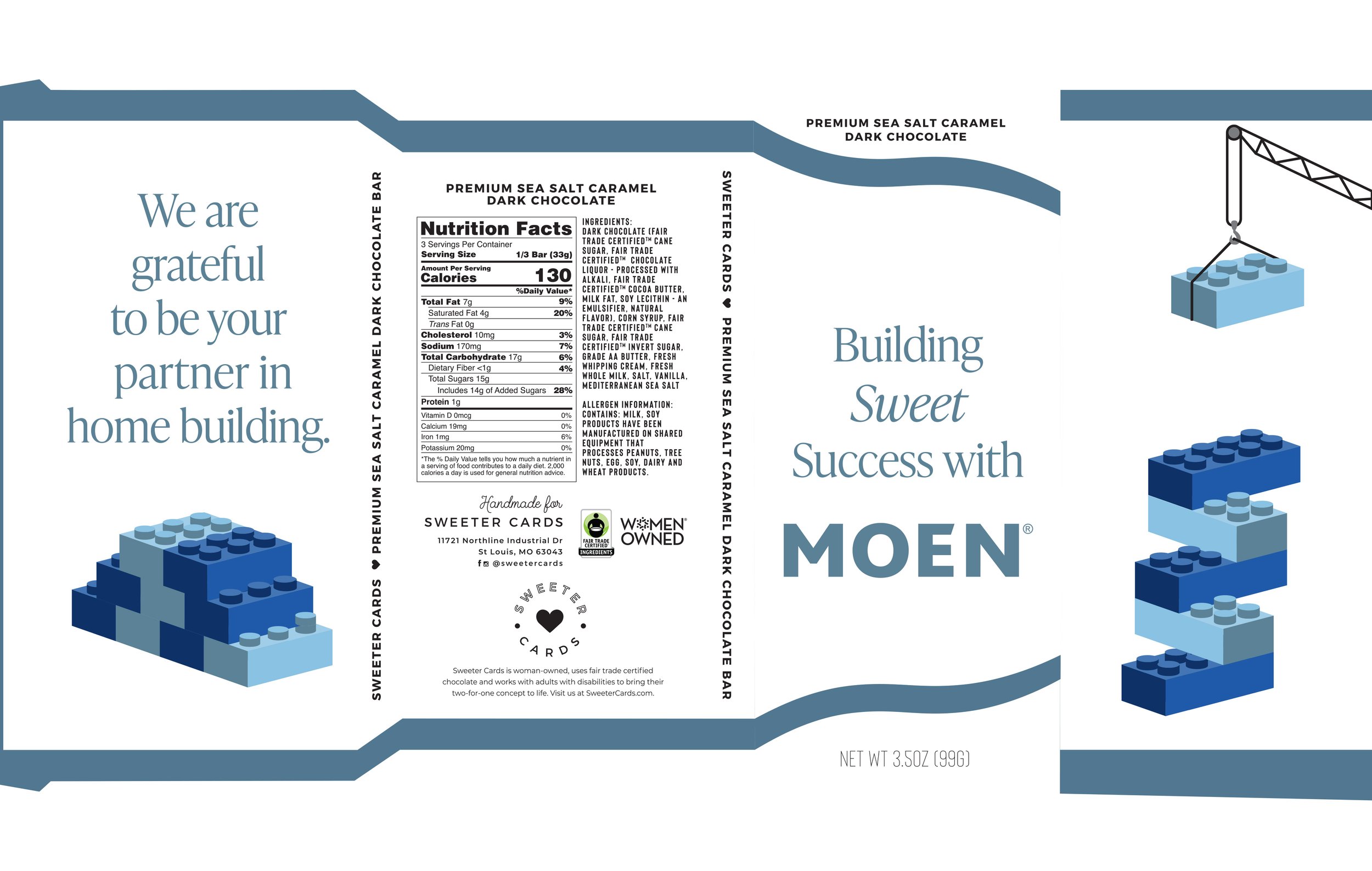 2 option created for candy bar packaging