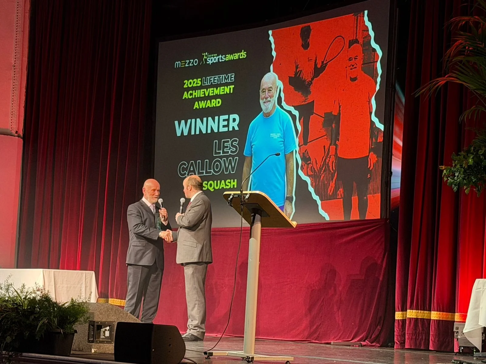 Les Callow Recognised at the IOM Sports Awards