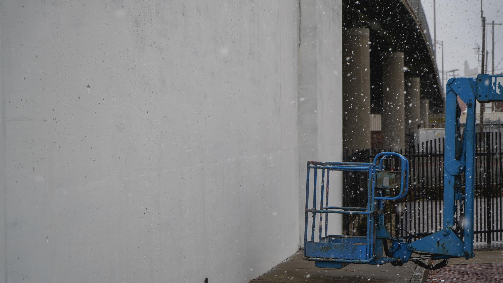 Binghamton, NY exterior mural progress