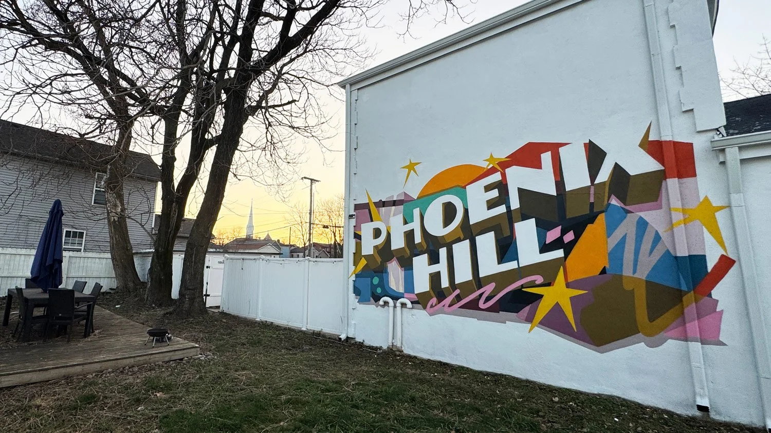 Exterior mural on an Airbnb in the Phoenix Hill neighborhood of Louisville, Kentucky
