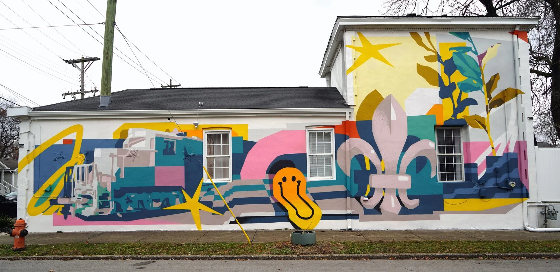 Exterior mural on an Airbnb in the Phoenix Hill neighborhood of Louisville, Kentucky