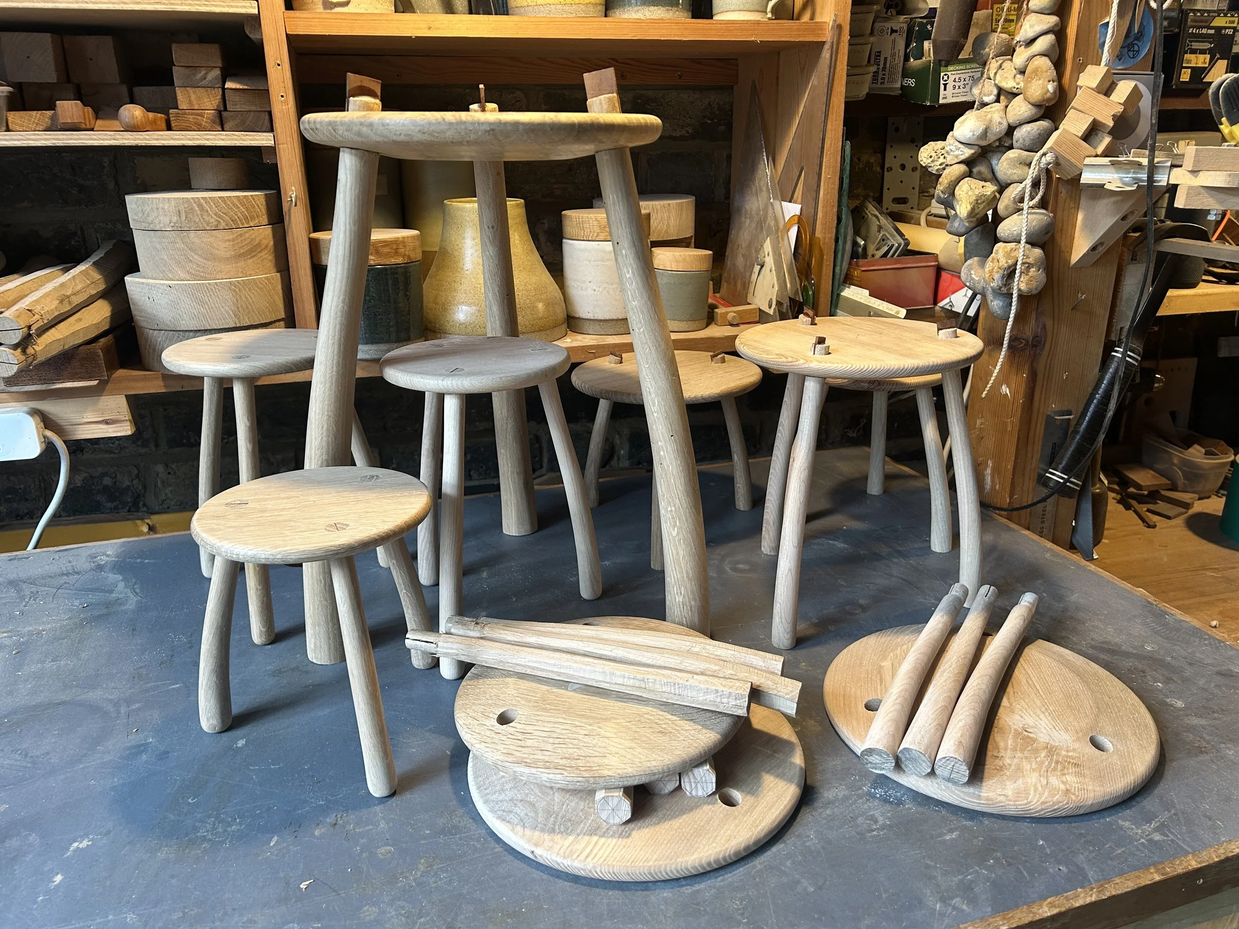Three legged stools