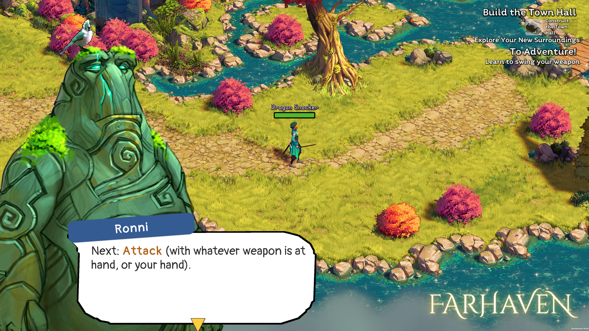 Player in combat tutorial