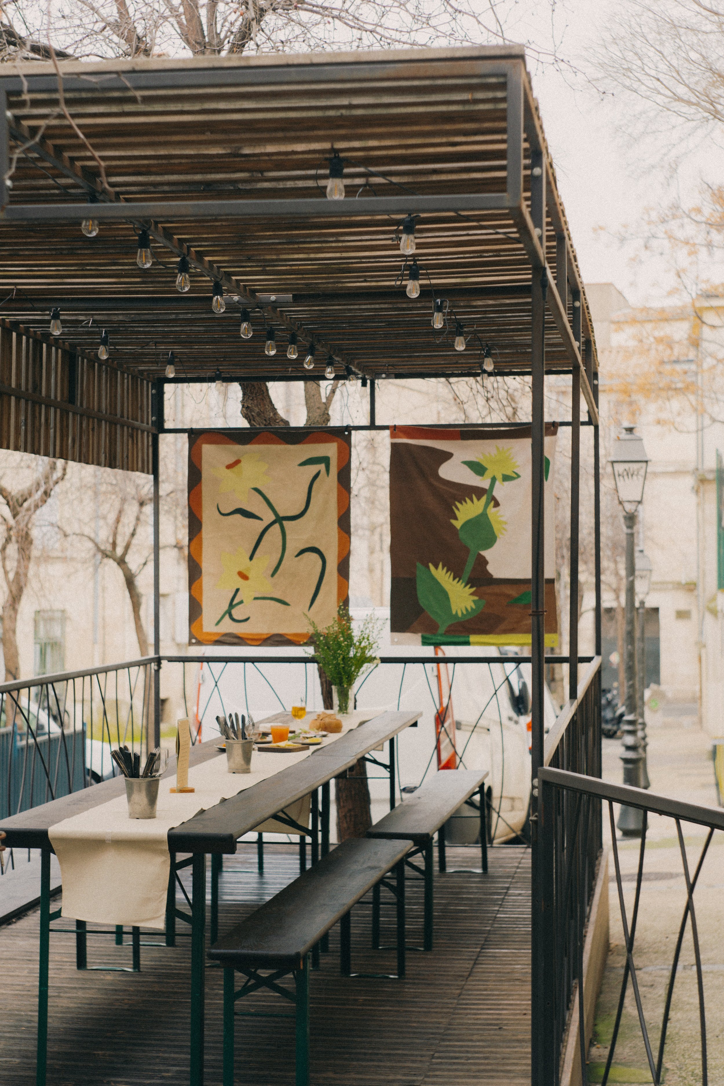 Tenture sur mesure pour le restaurant Club Casse Croute, Montpellier (2025)