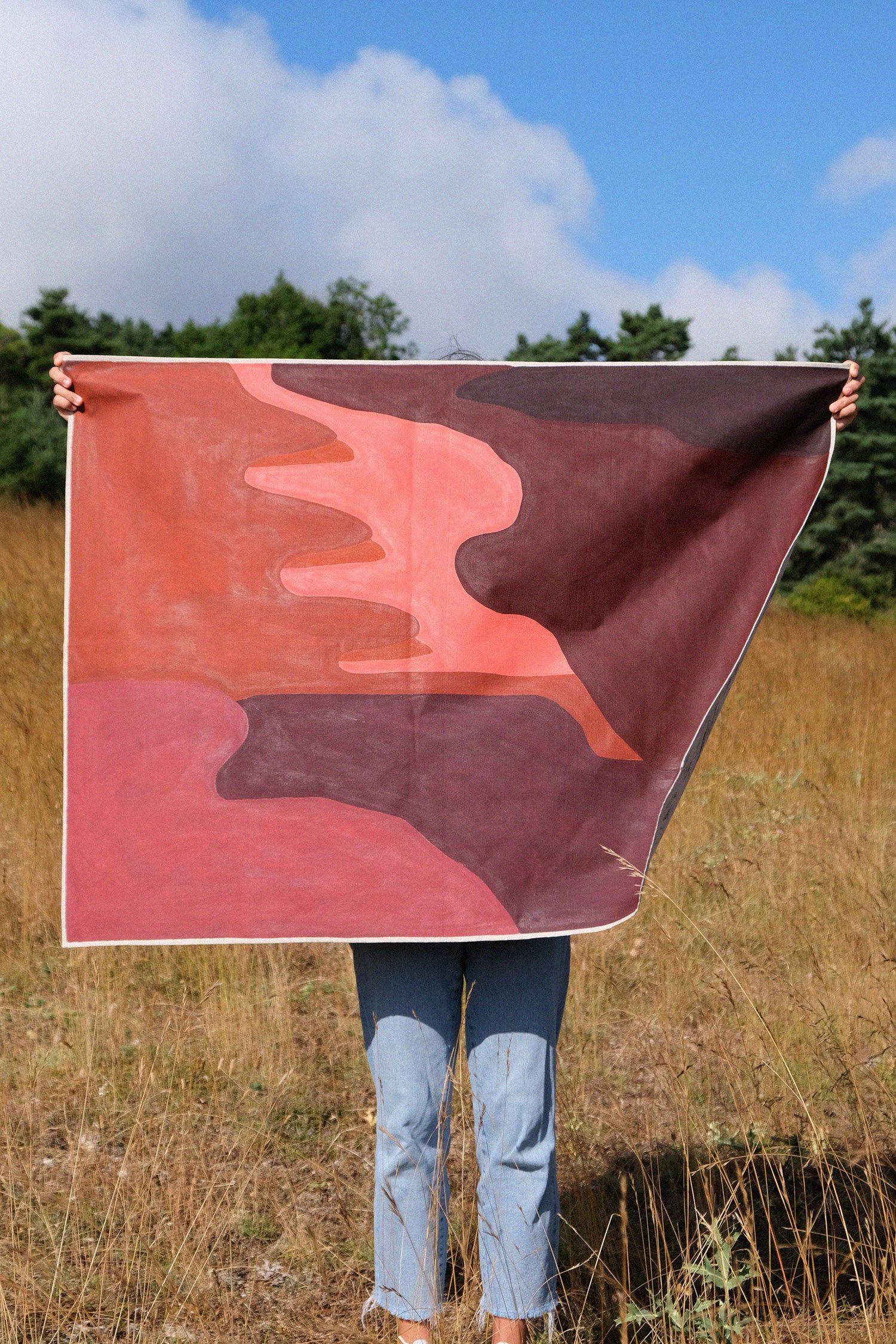 TERRES ROUGES - Tenture 90 x 120 cm - Série La Grande Île (2023)