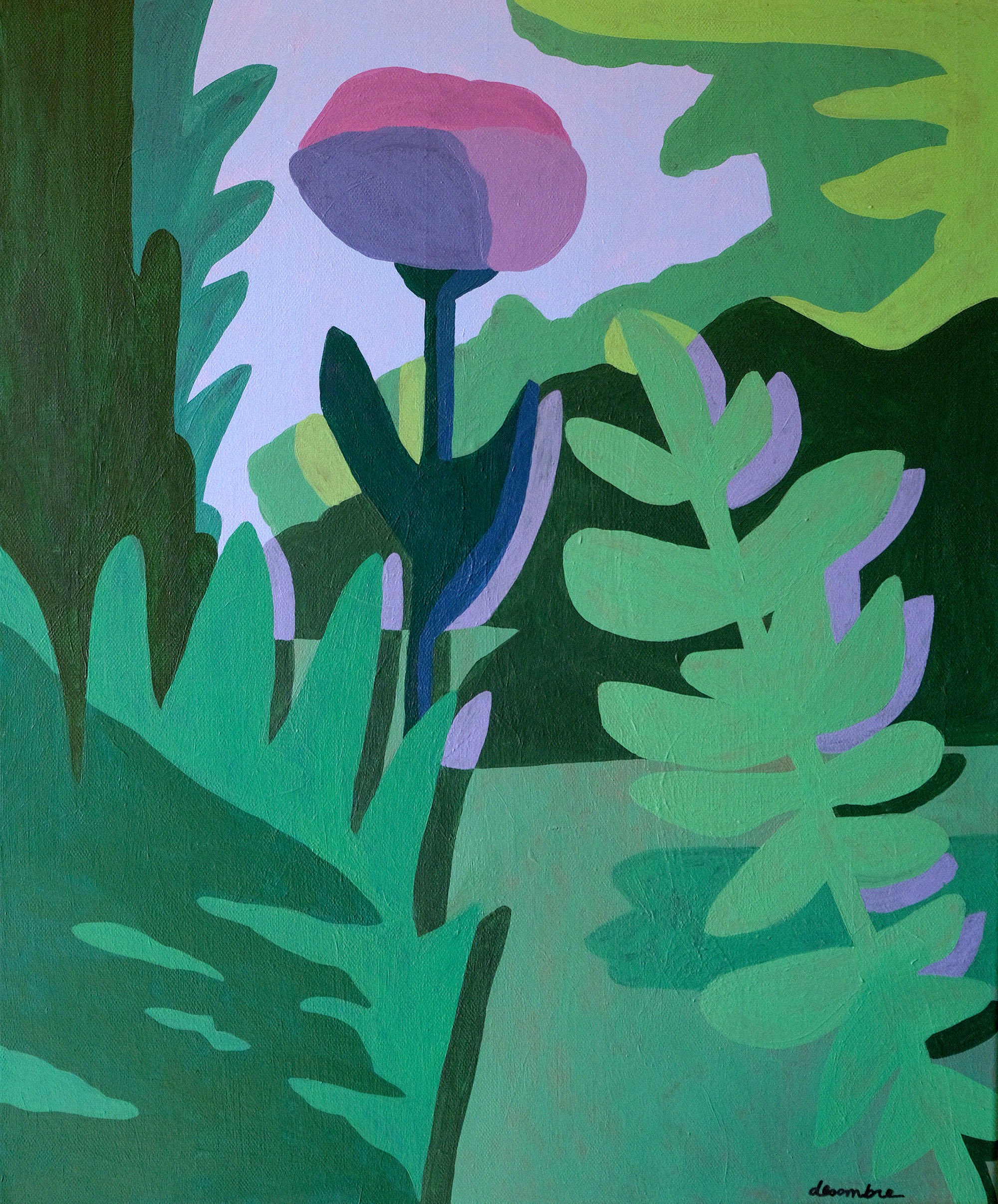 FENÊTRE SUR ÉTÉ - Acrylique 50 x 61 cm - Série Par la Fenêtre (2022)