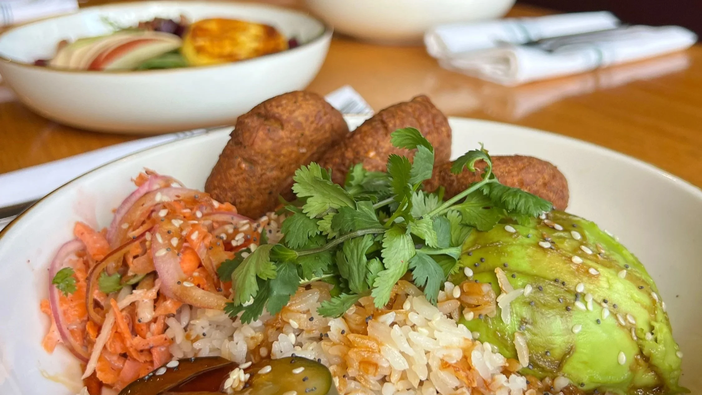 Irregardless Bowl with Black Eyed Pea Falafel