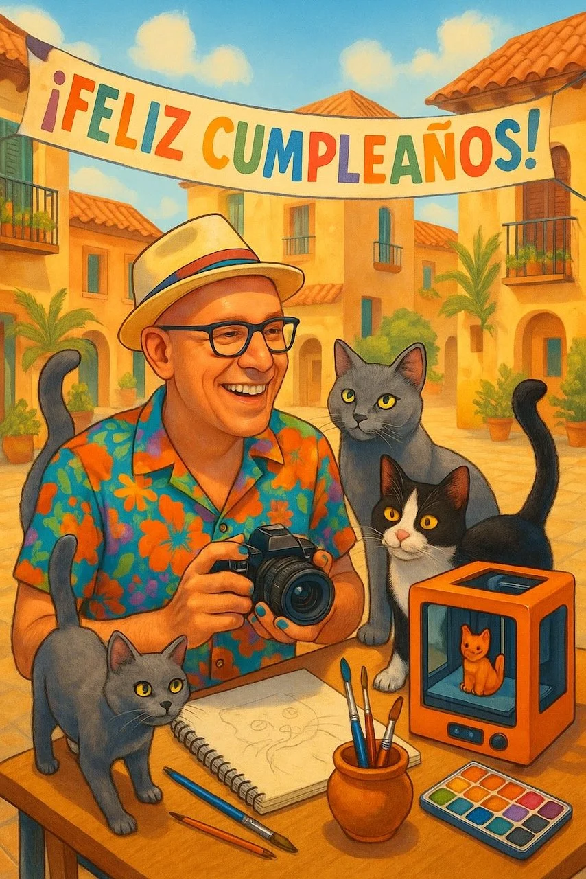  Una querida amiga creó esta imagen de IA de mí   A dear friend created this AI image of me    