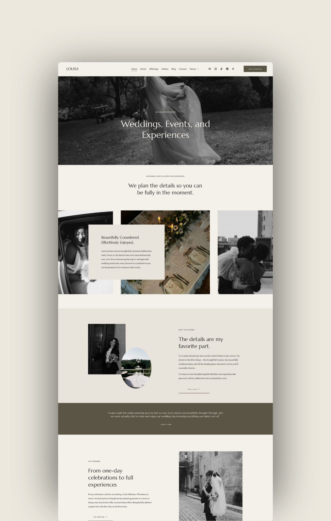 Louisa Squarespace Website Template