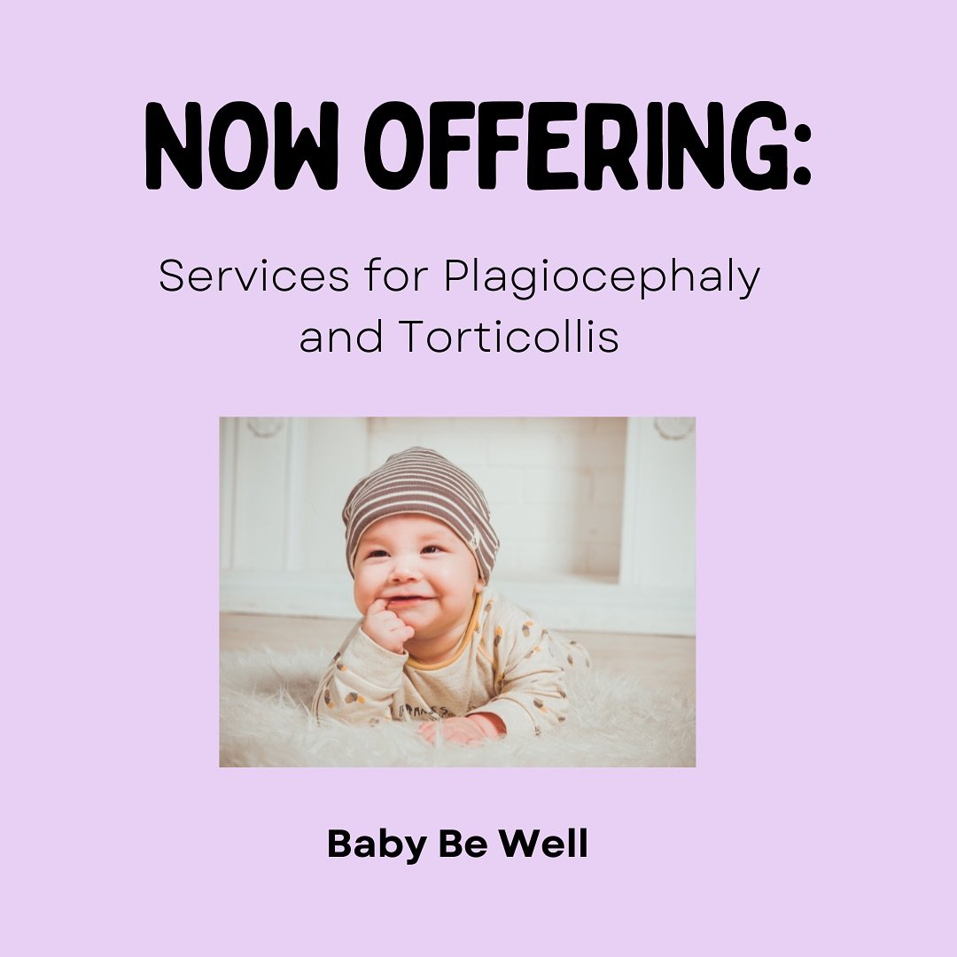Hi Mamas! 

We now offer services to help address plagiocephaly and torticollis in infants! 👶🏻

Please reach out to us for more information and details regarding these services! 

Have a great weekend!

Be Well,
Danielle + Lanna 💜

#plagiocephaly 