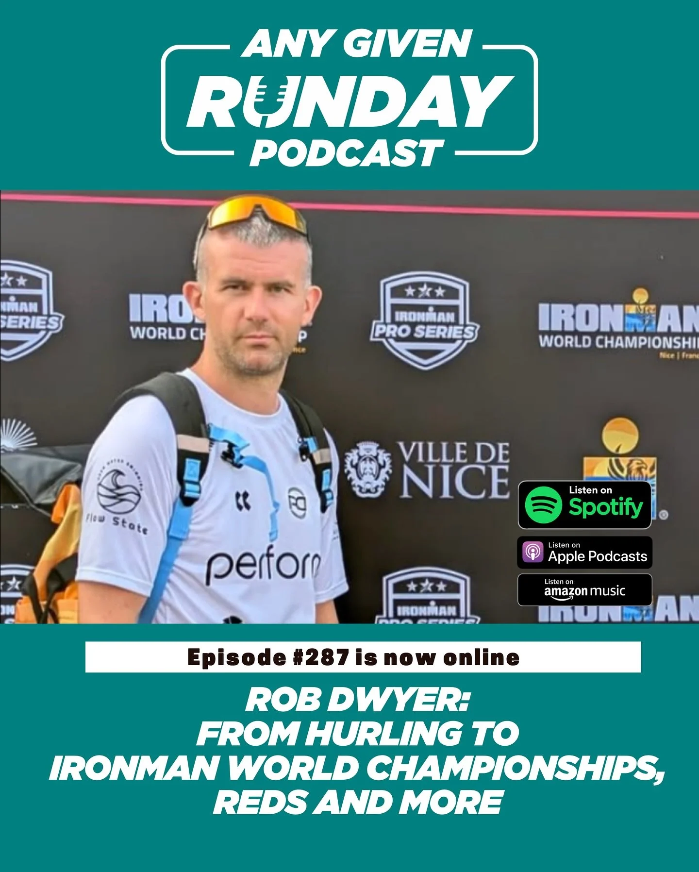 In this episode of the Any Given Runday podcast, Rob Dwyer (@rob__dwyer on Instagram) shares his journey from hurling to triathlon, detailing his experiences in various competitions, including Ironman Wales and the Triathlon World Championships. He d