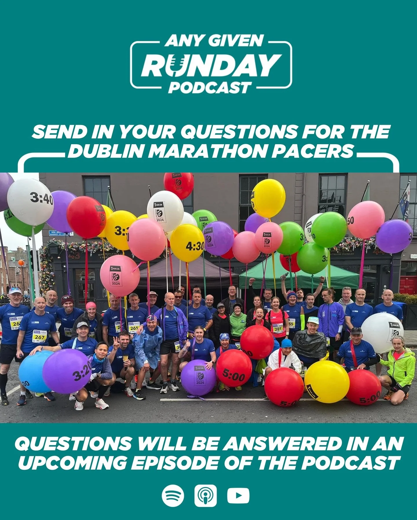 Who better to know how to get you across the finish line of the Dublin Marathon than the people who are not only out there running it but there to help support you with your goal time?!

We are recording a podcast episode later this week with two mem
