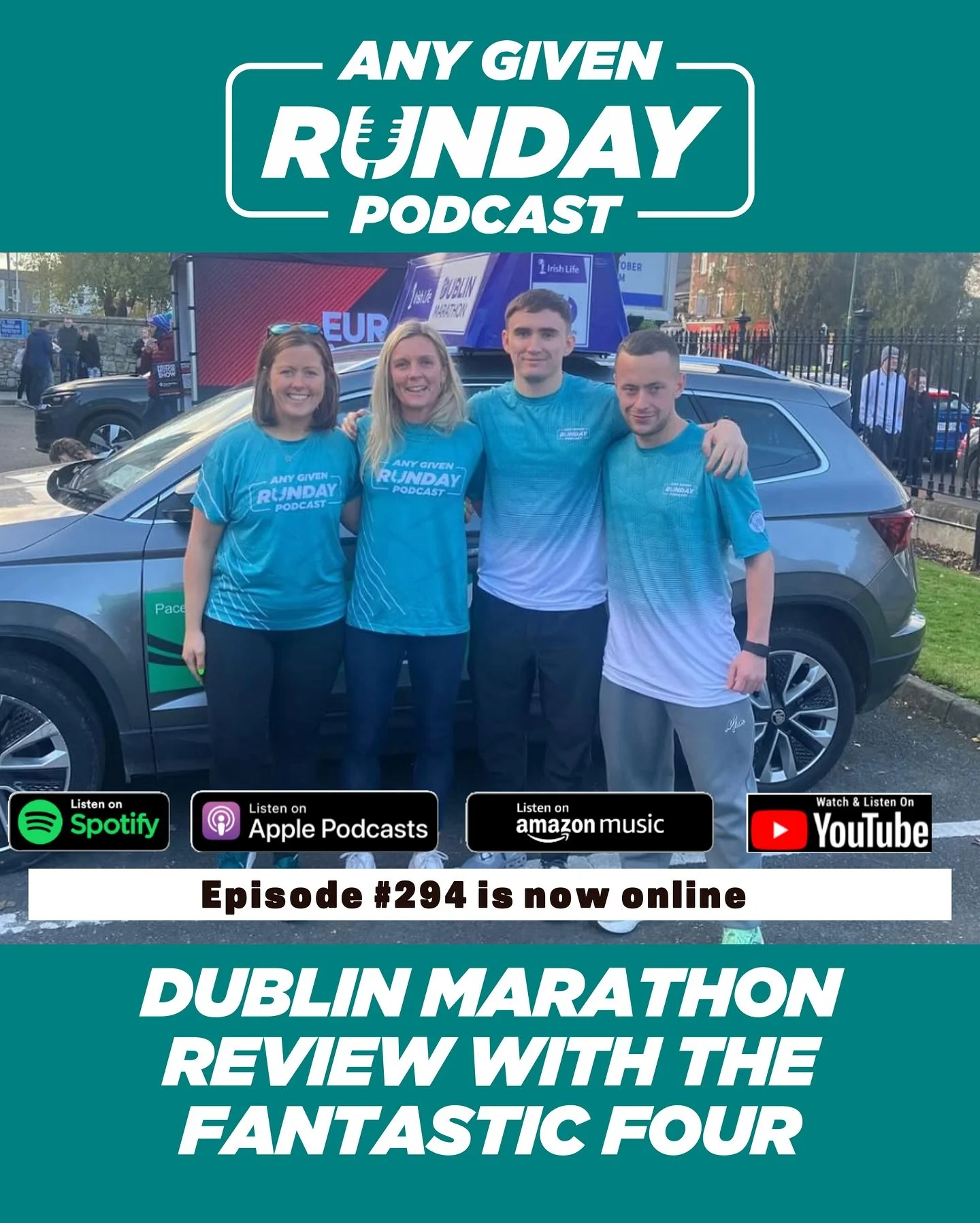 We brought the Fantastic Four back for the review episode of the @dublinmarathon 2025

Hear how @amcgmic @conor.sweeney_ @cliodhnaruane and @sodruns23 got on in the biggest marathon of the year

You can listen to this episode on Spotify, Apple Podcas