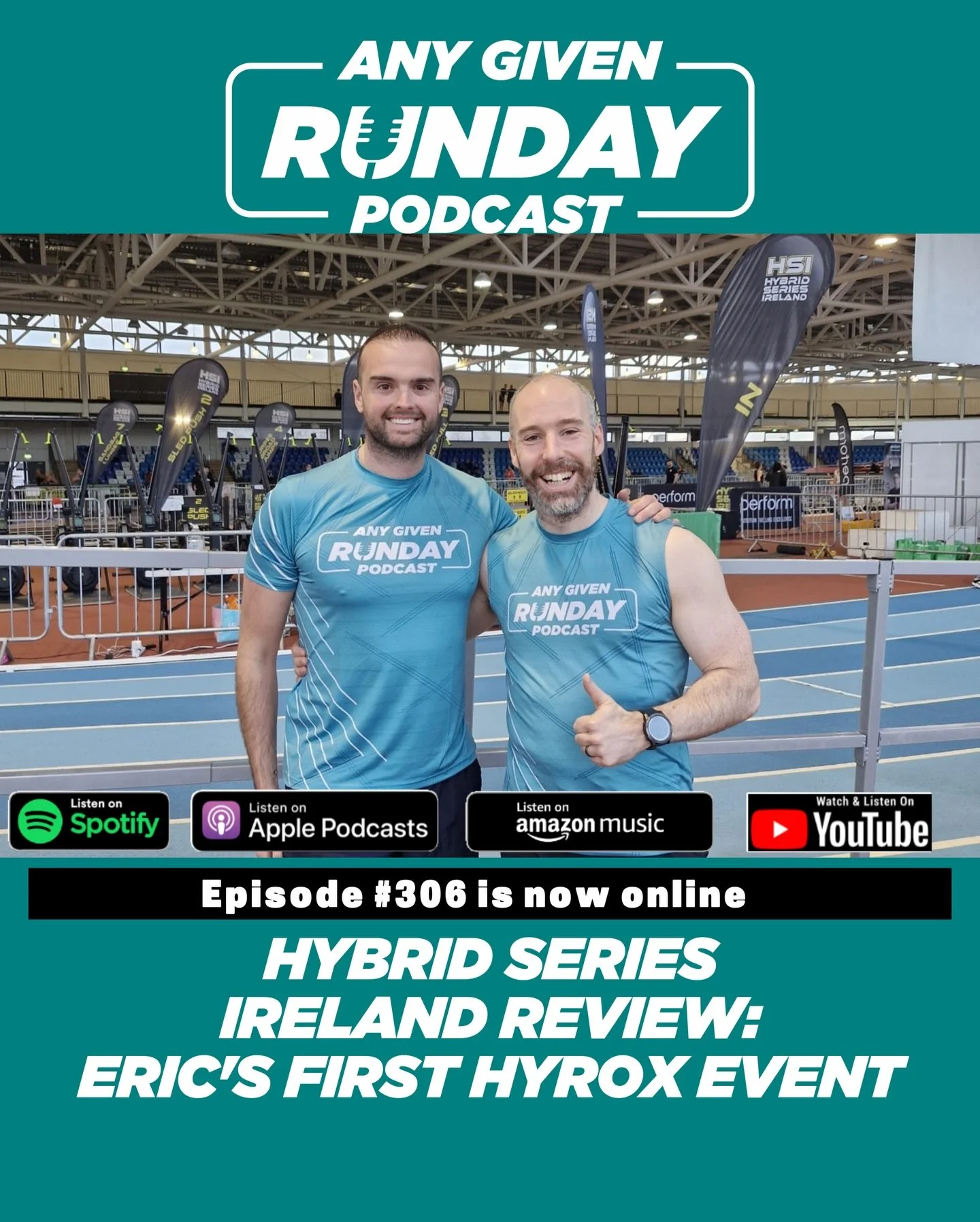 New episode of the Any Given Runday podcast is now online!

Over the weekend, Se&aacute;n @coach_seanc and Eric @lawlesseric took part Hybrid Series Ireland (@hybridseriesireland on Instagram) in Athlone, Eric&rsquo;s first ever Hyrox event. 

Has Er