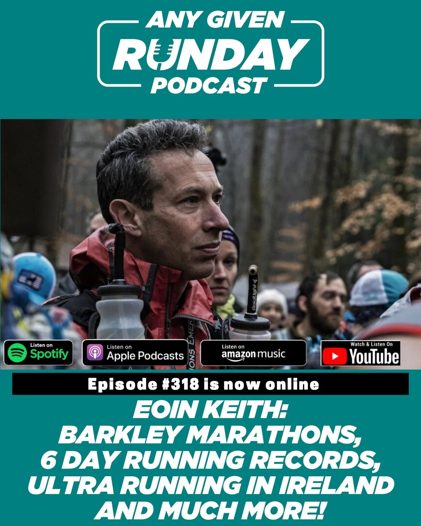 In this episode of the Any Given Runday podcast, ultra runner Eoin Keith (@eoinkeithultra on Instagram) shares his remarkable journey from a non-sporty childhood to becoming one of the most accomplished ultra runners in Ireland. He discusses his tran