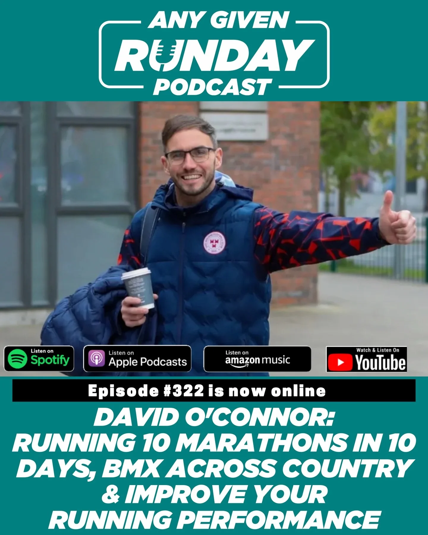 In this episode, David O&rsquo;Connor (@performance_doc on Instagram), a fitness and performance coach, shares his journey from childhood bullying to becoming a marathon runner and mental health advocate. He discusses the physical and mental benefits