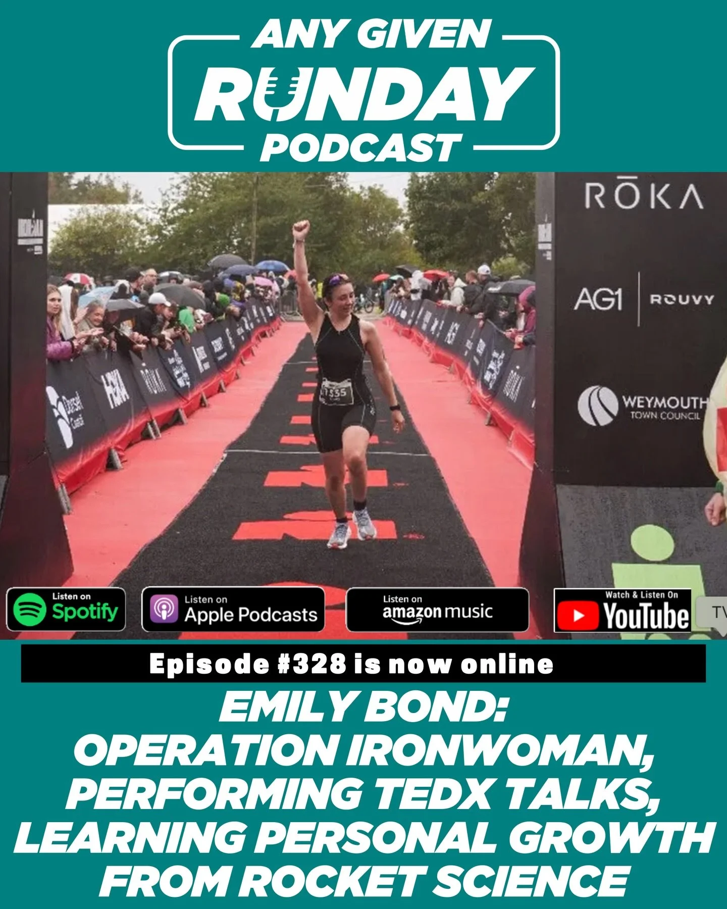 This week on the Any Given Runday Podcast, we welcome Emily Bond (@operationironwoman ), an endurance athlete, aerospace engineer, PhD researcher, and public speaker with a TEDx talk to her name.

Emily shares her journey from engineering and overcom