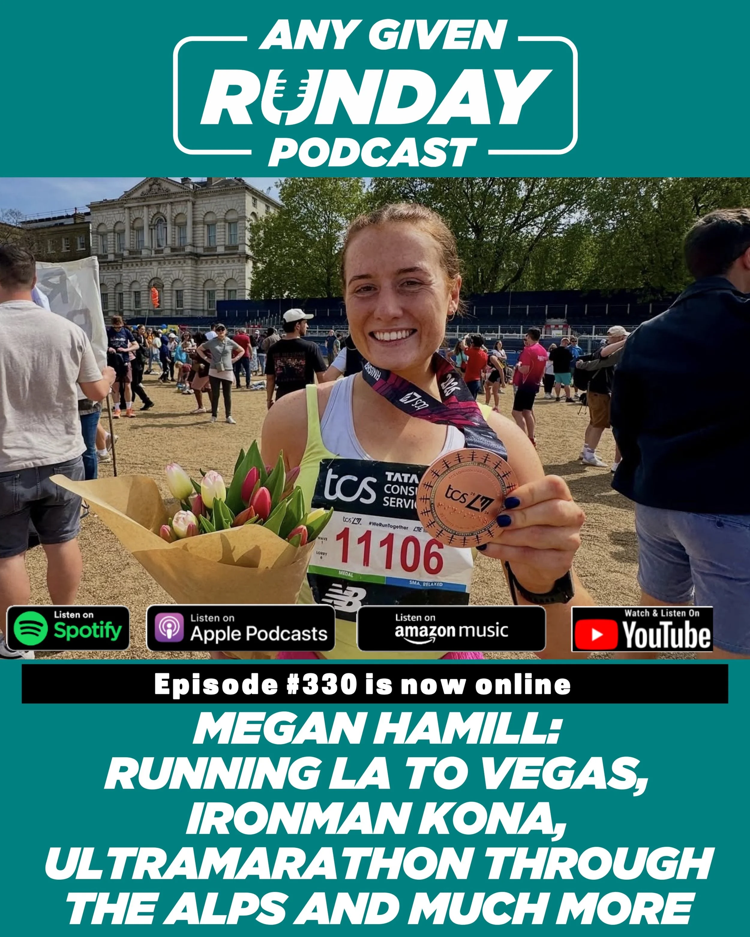 This week on the Any Given Runday podcast, we welcome Megan Hamill (@soulfullyginger on Instagram), who shares her incredible journey from Ironman on 28 days notice to the Ironman World Championship in Kona, ultra marathons through the Alps, and secr