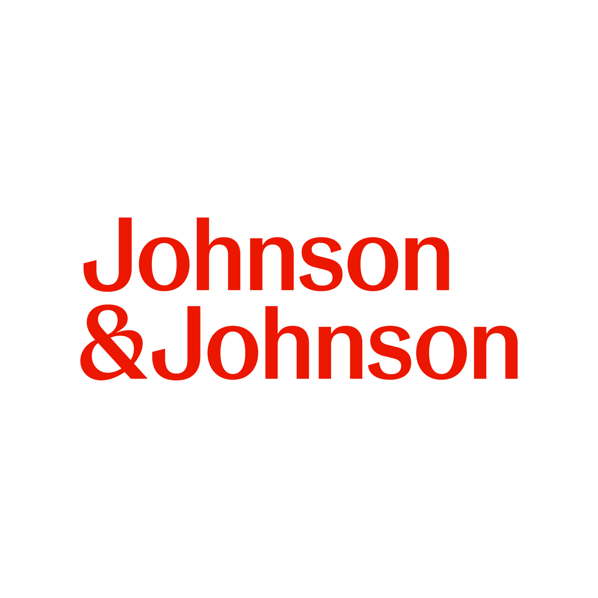 Text in red and white letters reading "Johnson & Johnson."