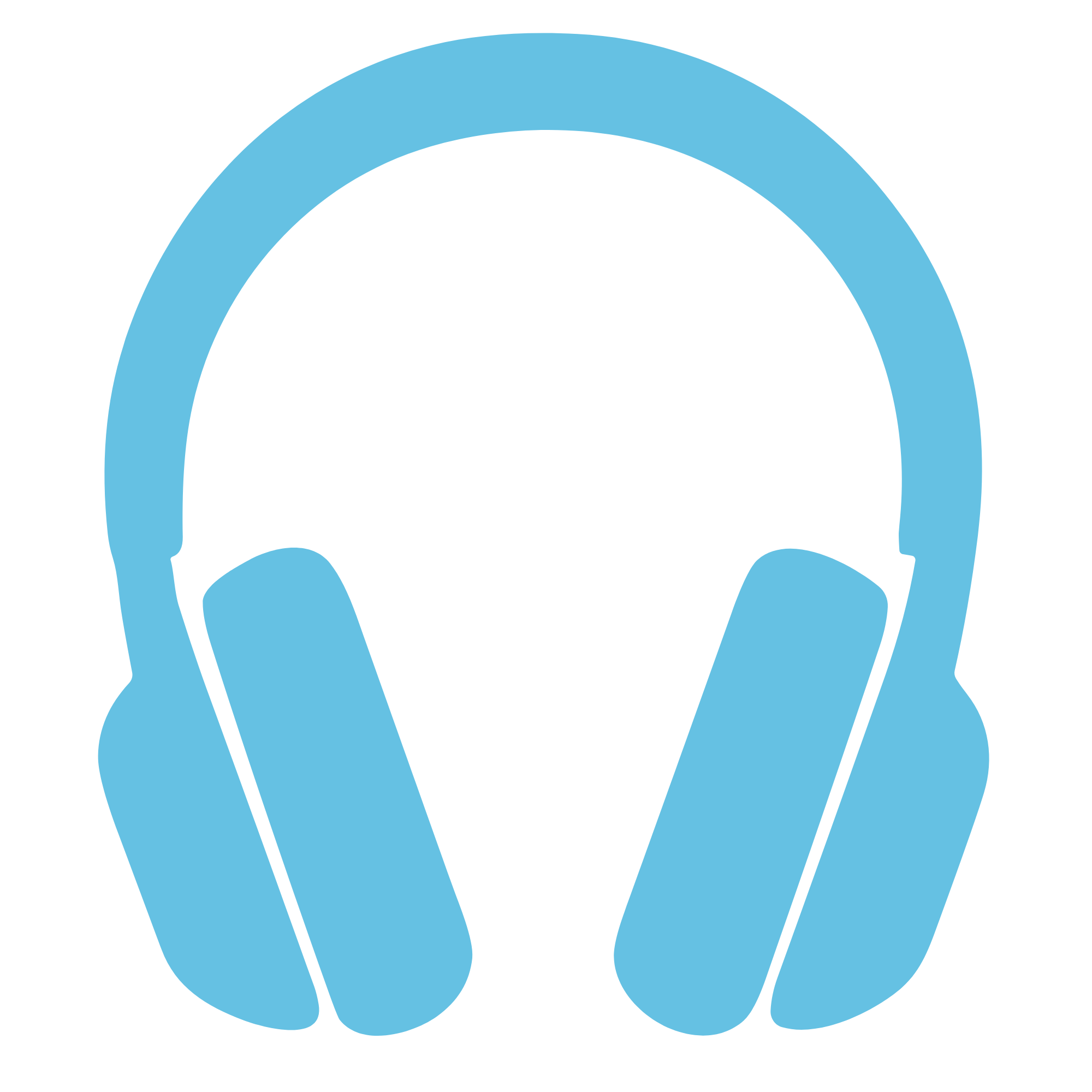 Icon illustration of headphones.