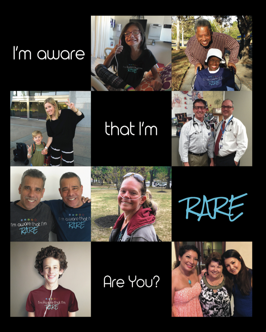 Collage of nine photographs of diverse individuals with text reading 'I'm aware that I'm RARE' and 'Are You?'