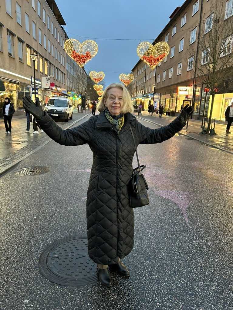 Siv Wadlin in her hometown in Sweden