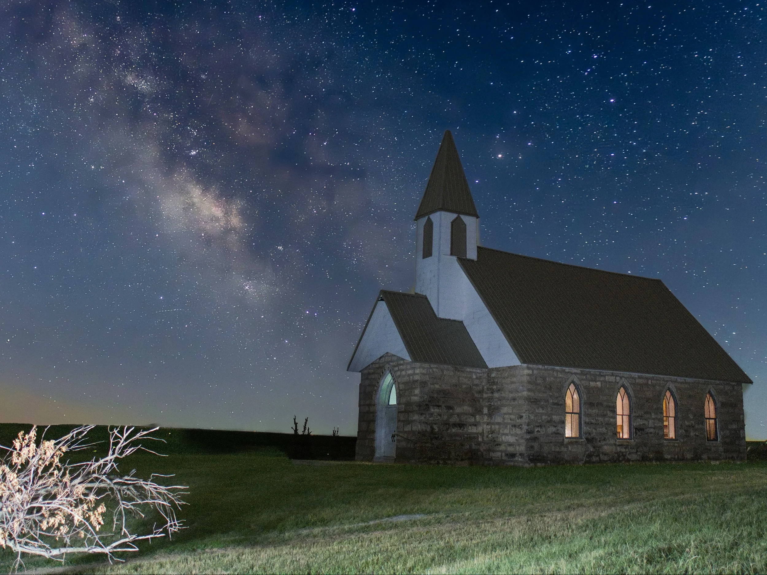 Milky Way Over Stevens Chapel
