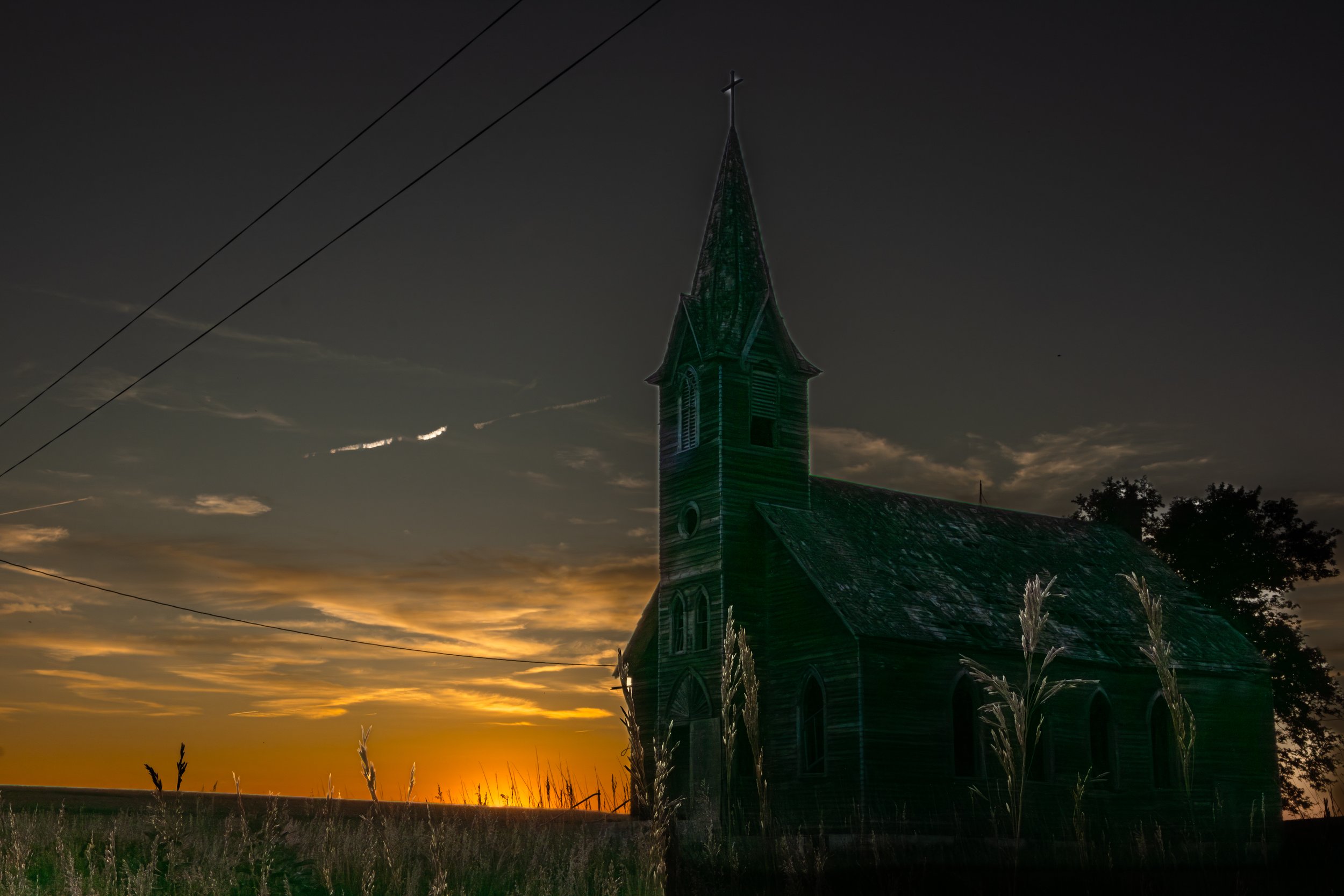 St John Lutheran Church of Pleasant Green, KS at the end of the day