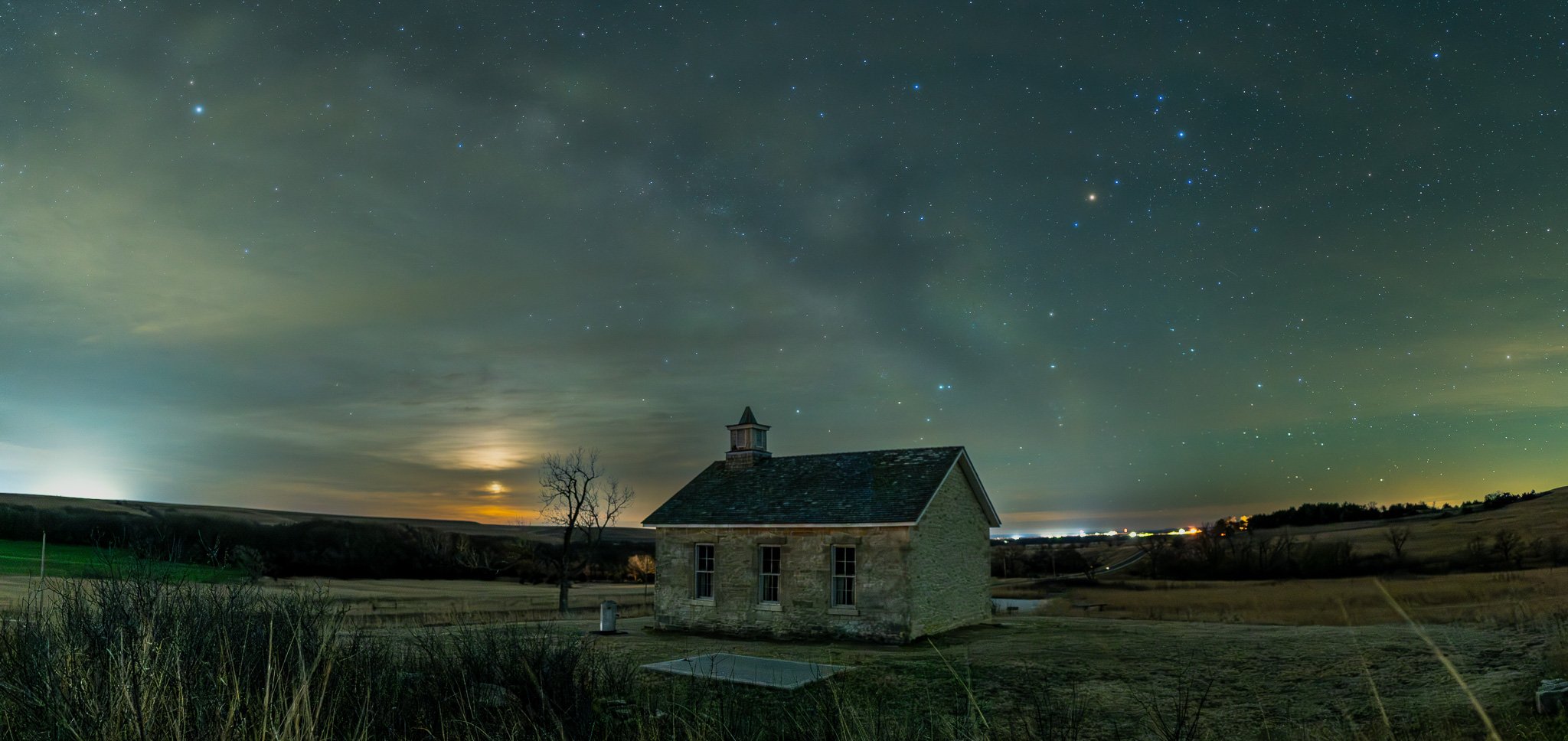 Fox Creek Schoolhouse - prairie school in Tallgrass Prairie National Preserve, Kansas