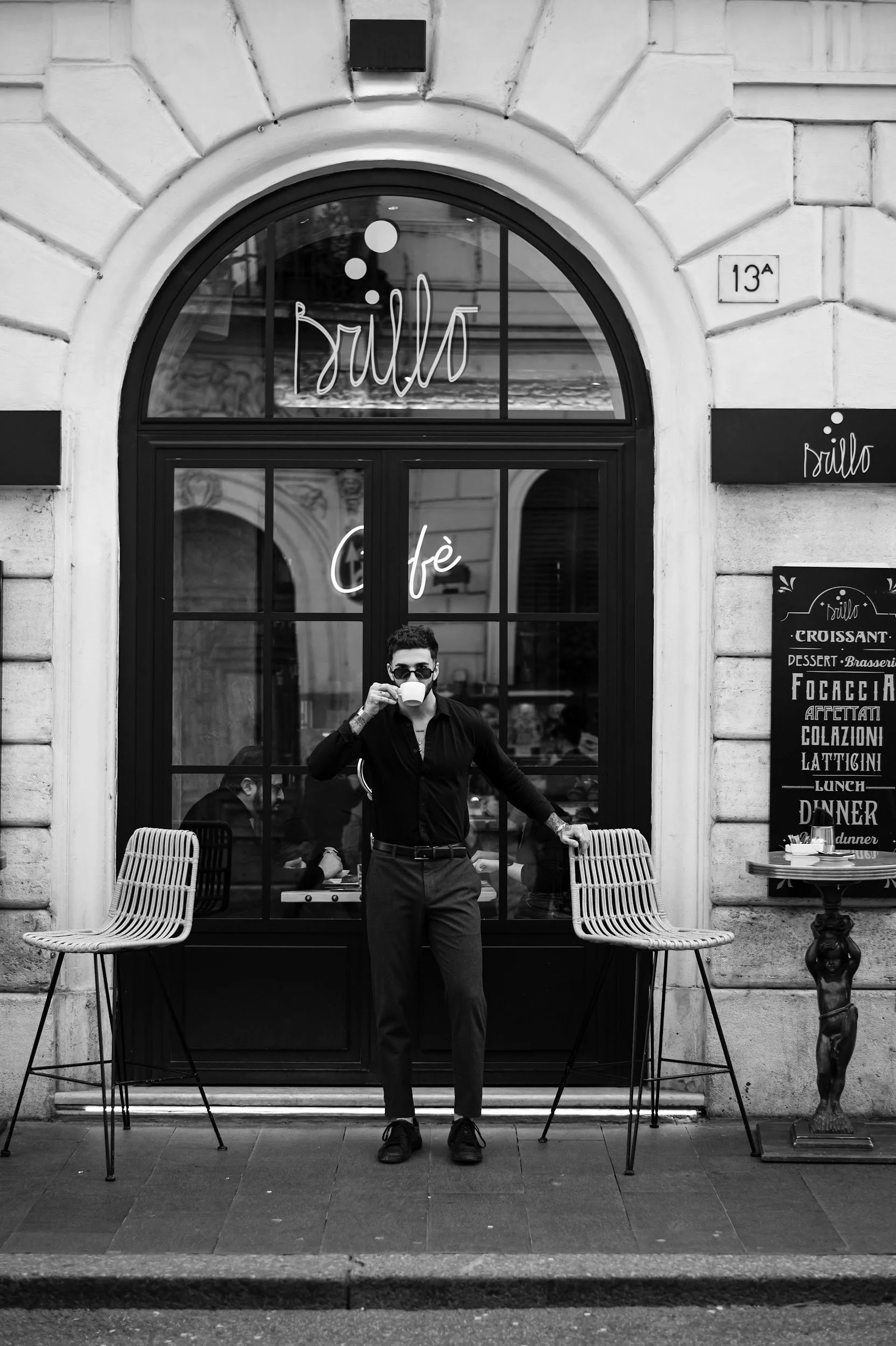 Moments from a Rome photoshoot capturing everyday beauty, coffee and city life