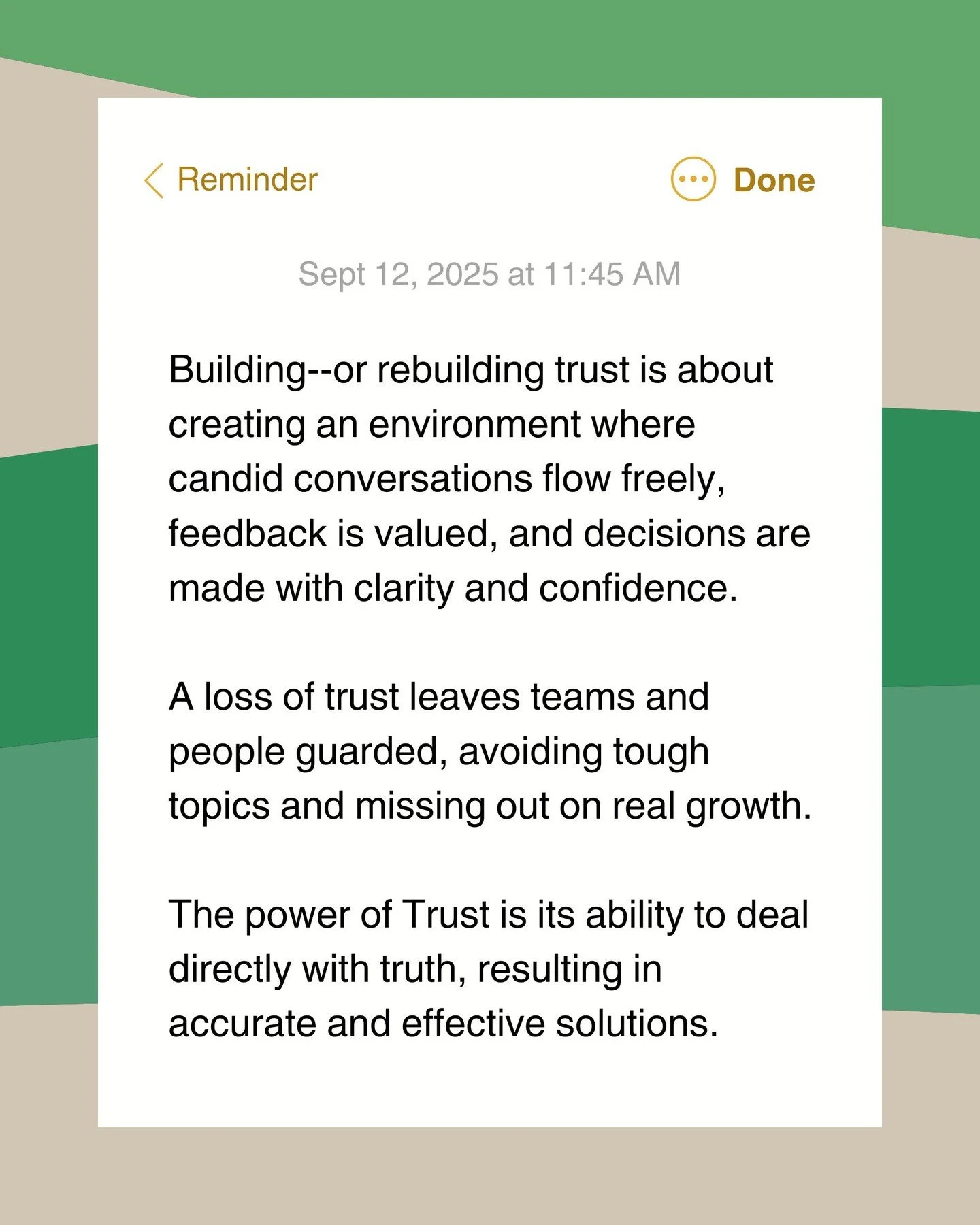 When in doubt, keep building toward thick trust.