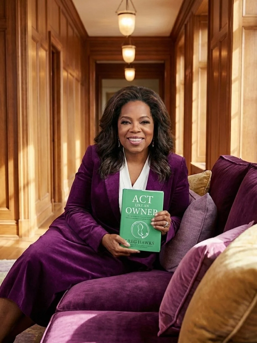 My friend @ggklein is masterful at #AI. He coaches and trains companies professionally and also uses it personally to bring joy to his friends, like me. 

Since #ActLikeAnOwner launched last week, he has sent a handful of images - all in his brand&rs