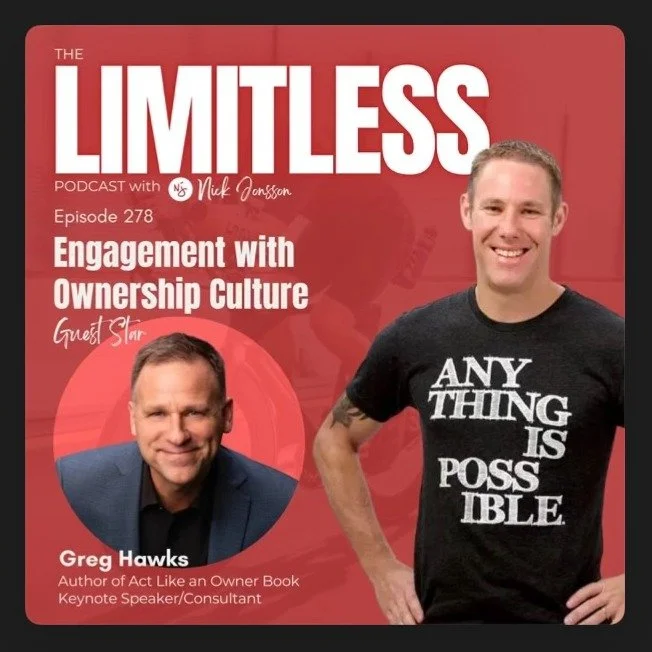 "This episode of The Limitless Podcast is a wake-up call for leaders who want to build real ownership culture, protect team morale, and create high-performing organizations without ignoring hard truths.&rdquo; - Nick Jonsson, Host 

Thank you, t