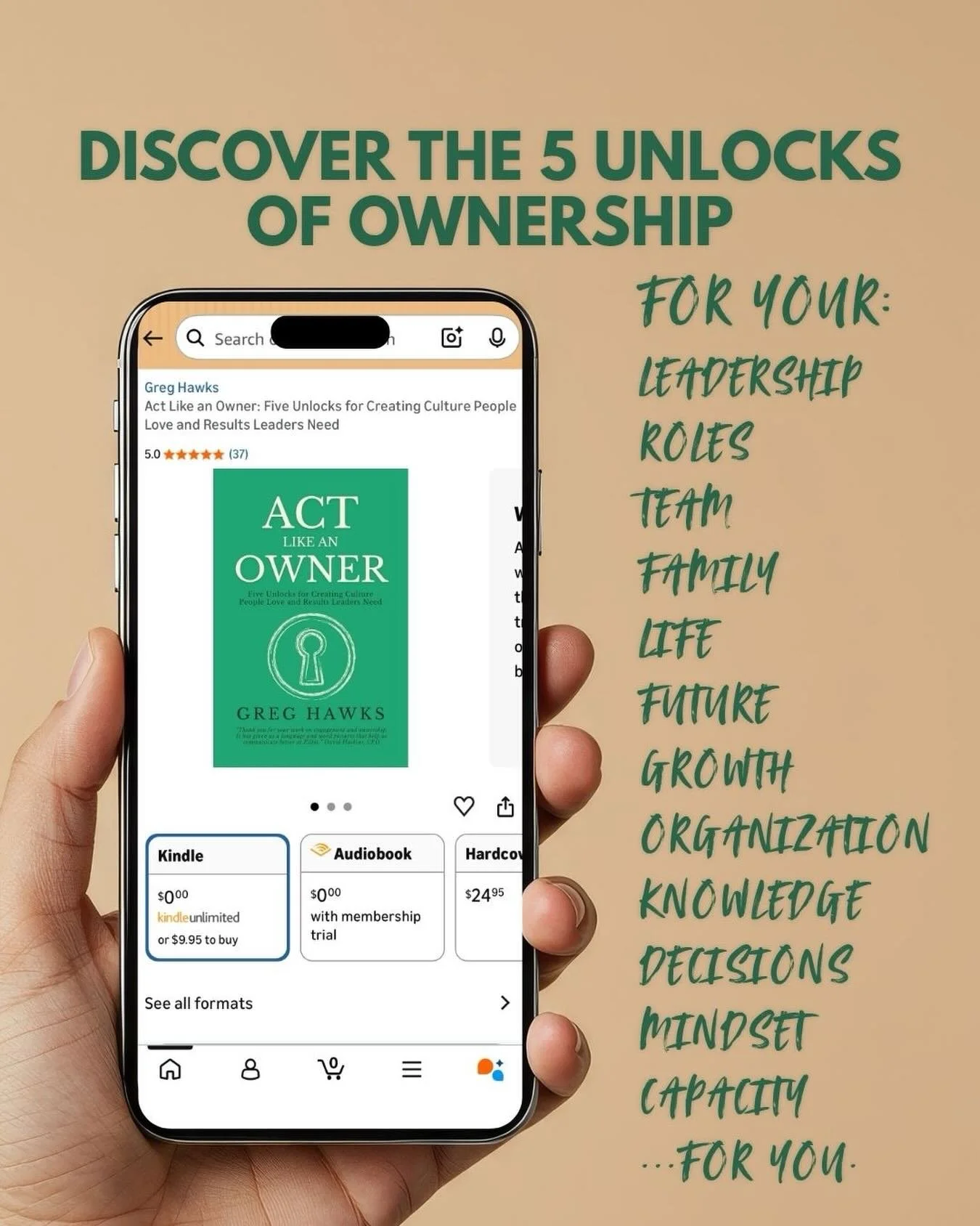 The Ownership Mindset extends beyond the workplace. 

It is both surprising and inspiring to witness how the #ActLikeanOwner philosophy positively influences lives outside of the office! 

Leaders are sharing this mindset with their children, spouses