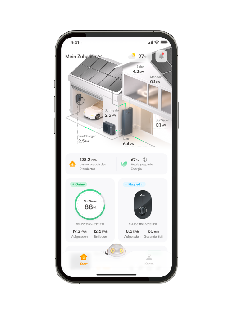 homesun solar App zur Steuerung von Solaranlage, Wallbox und Wärmepumpe