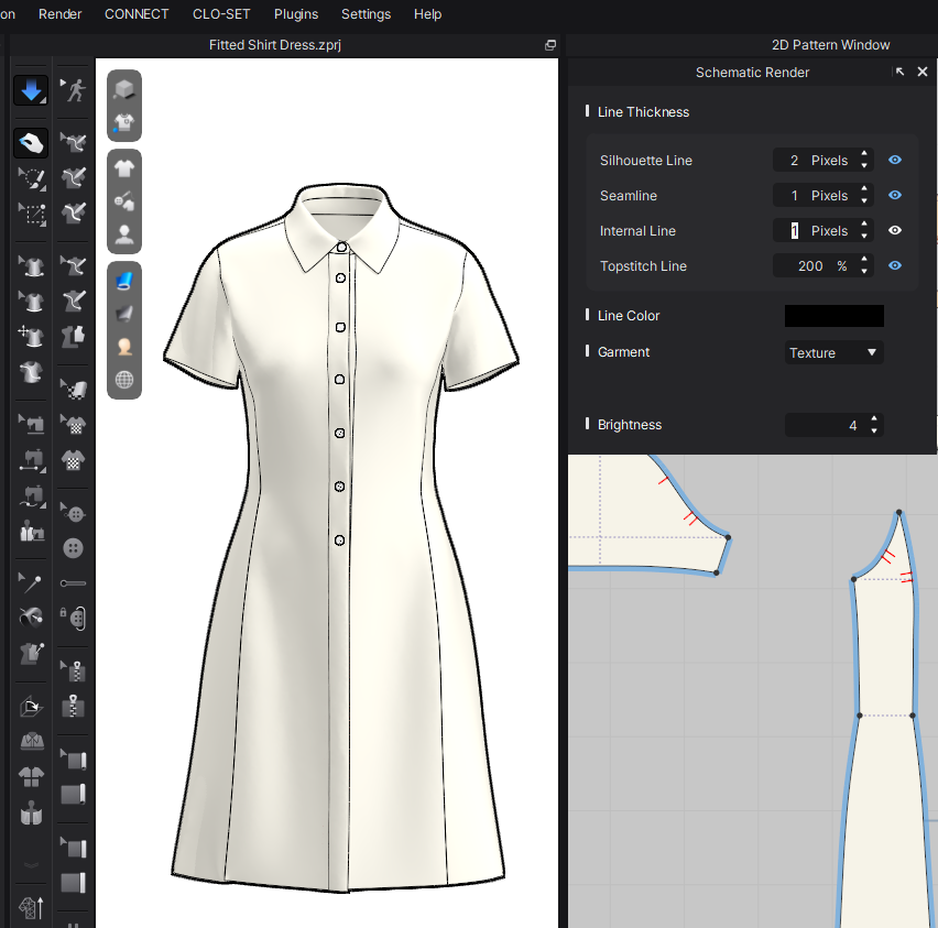 Balanced garment schematics